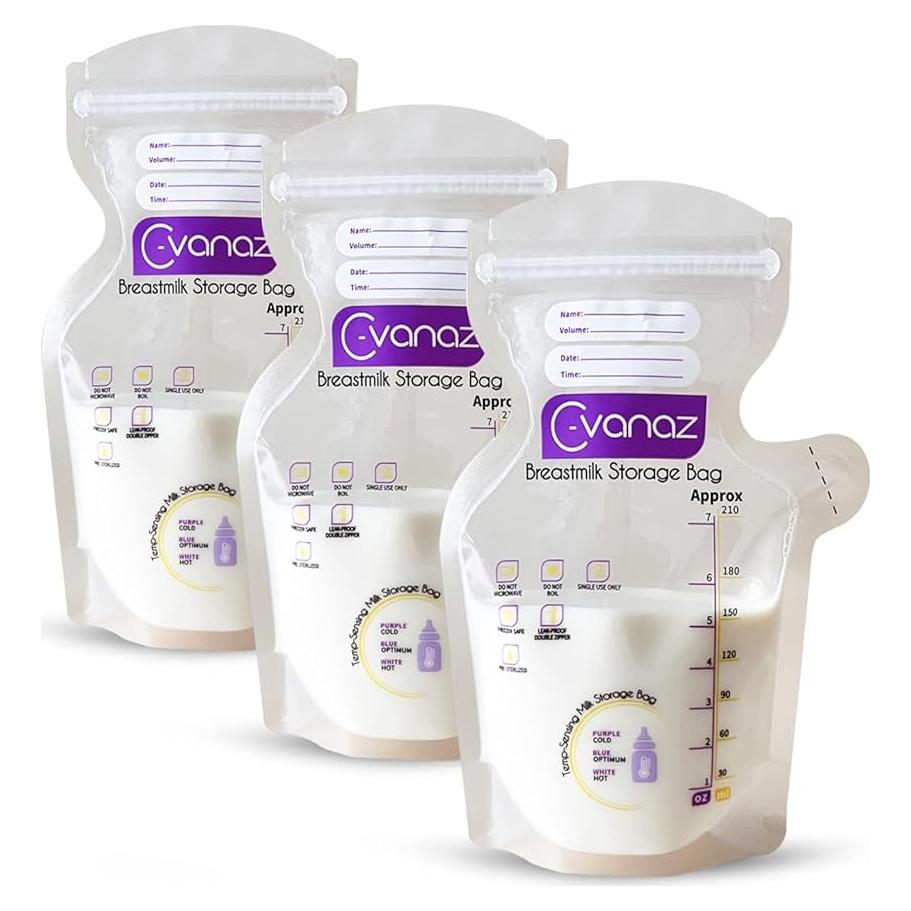 Bolsas de Almacenamiento de Leche Materna C-vanaz 210ml 120 Unidades