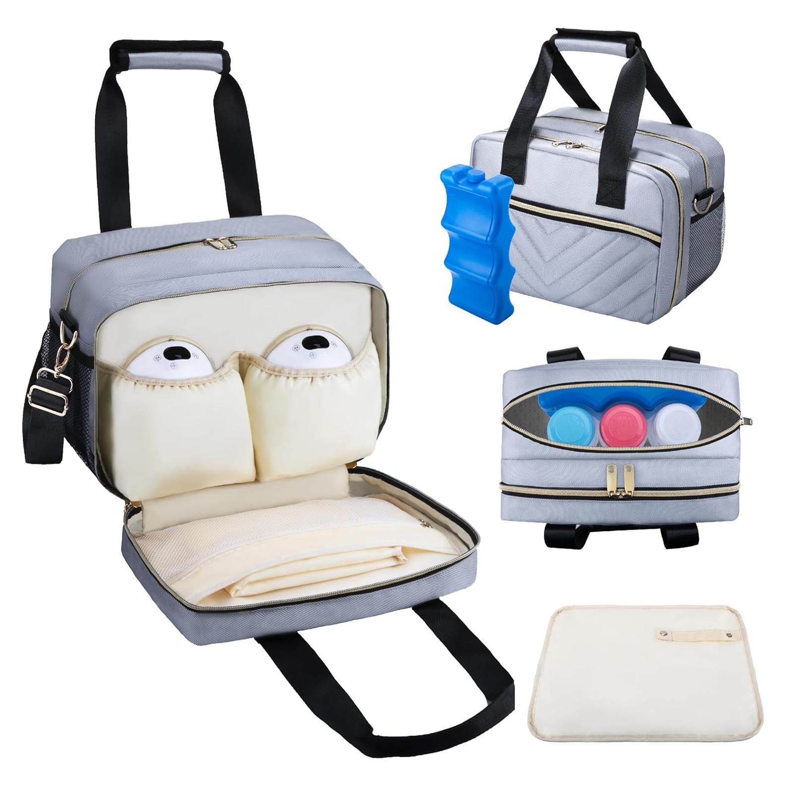 Bolsa de Enfriamiento de Leche Materna GDNasist Gris 3 Botellas