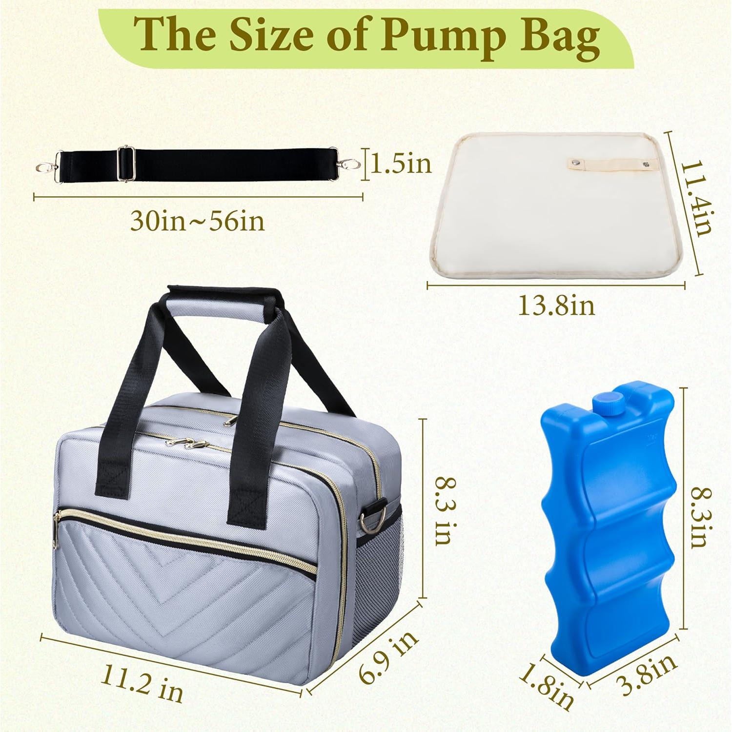 Bolsa de Enfriamiento de Leche Materna GDNasist Gris 3 Botellas