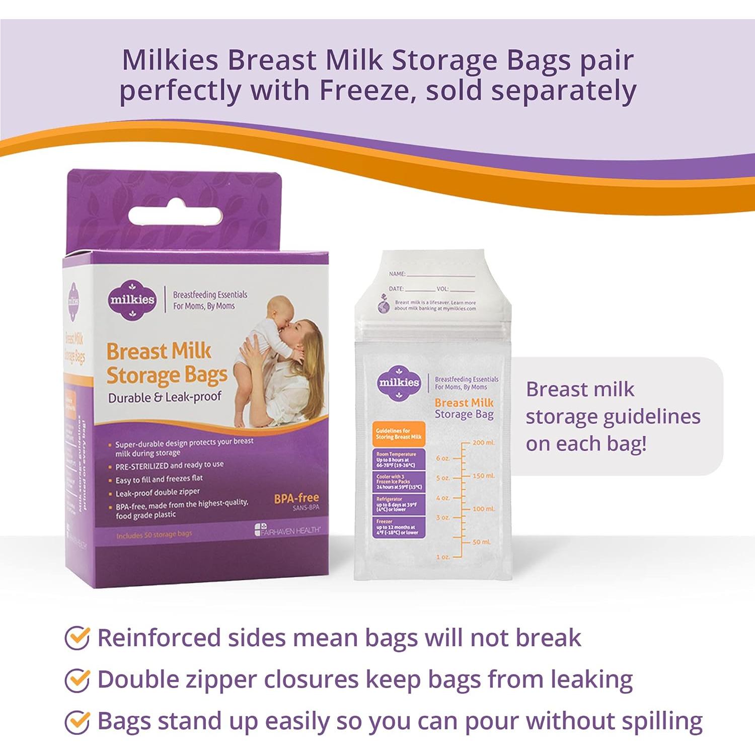 Organizador de Almacenamiento de Leche Materna Milkies Freeze - 1 Cuenta