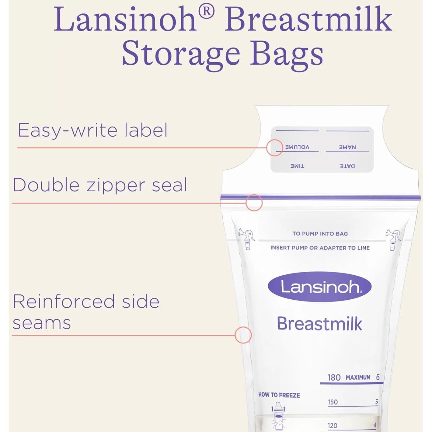 Bolsas de Almacenamiento de Leche Materna Lansinoh 25 Unidades