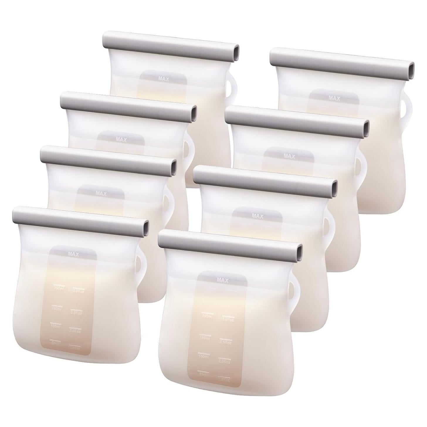 Lictin 8 Bolsas de Almacenamiento de Leche Materna 250ml Silicona