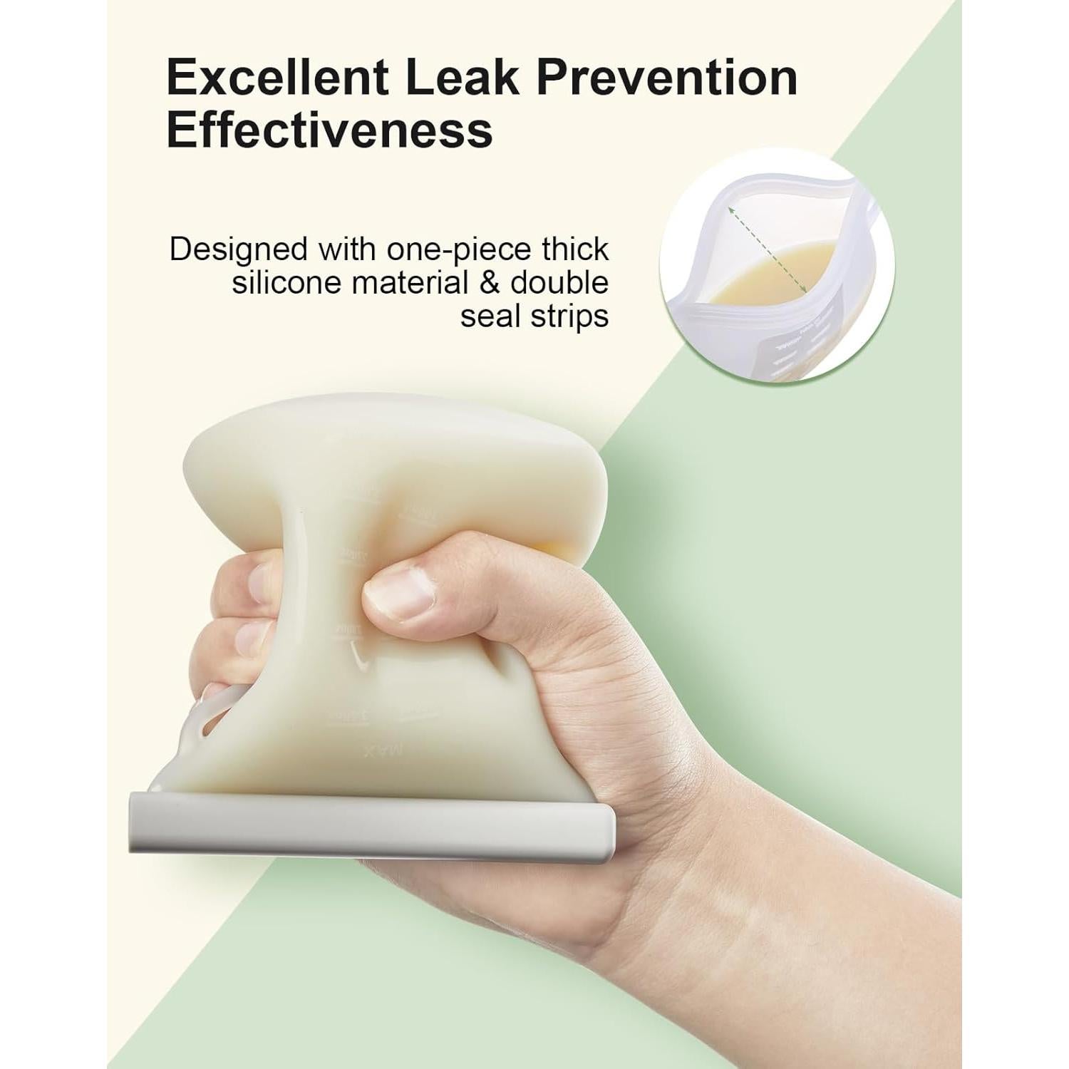 Lictin 8 Bolsas de Almacenamiento de Leche Materna 250ml Silicona