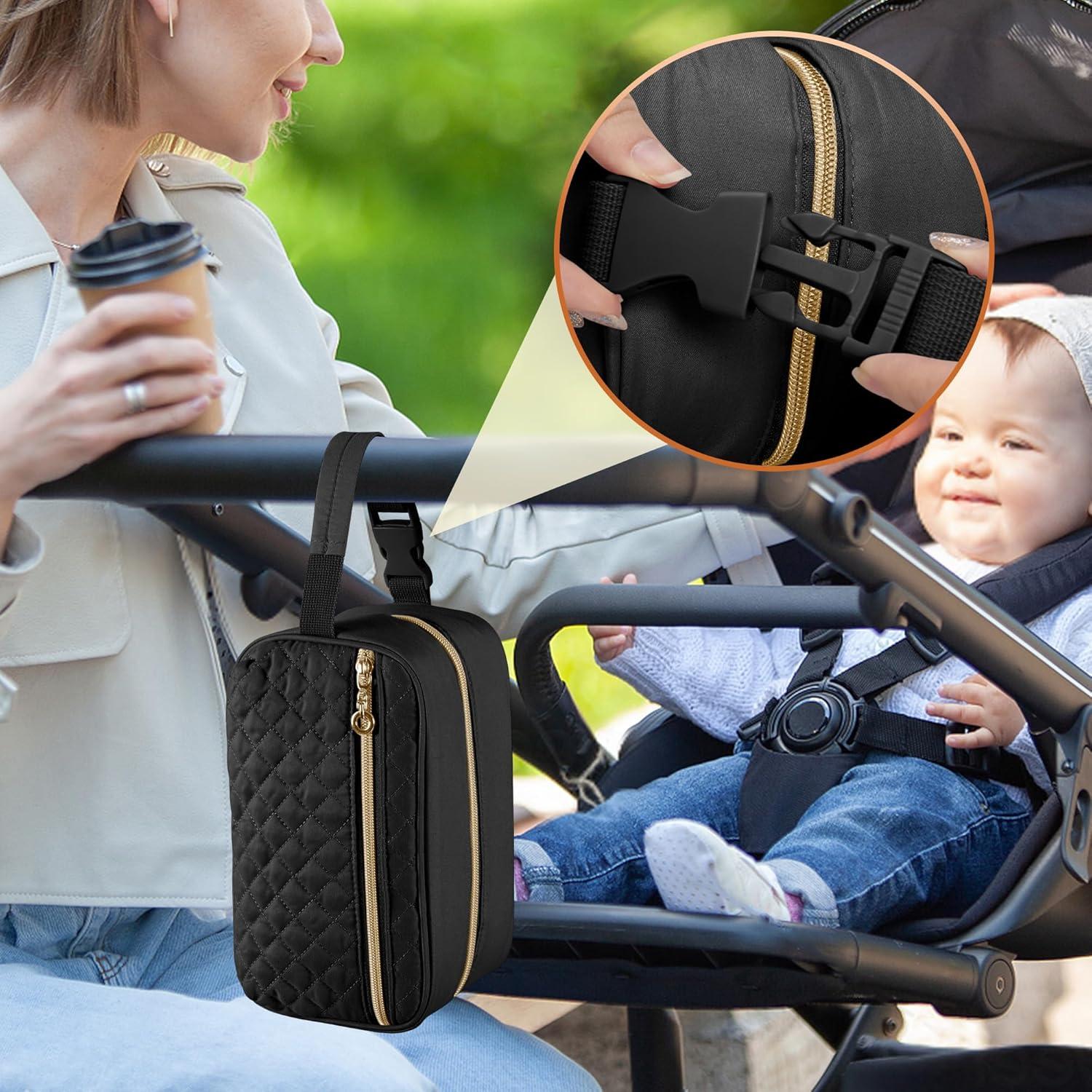 Bolsa de Enfriamiento para Leche Materna Damero - Negro