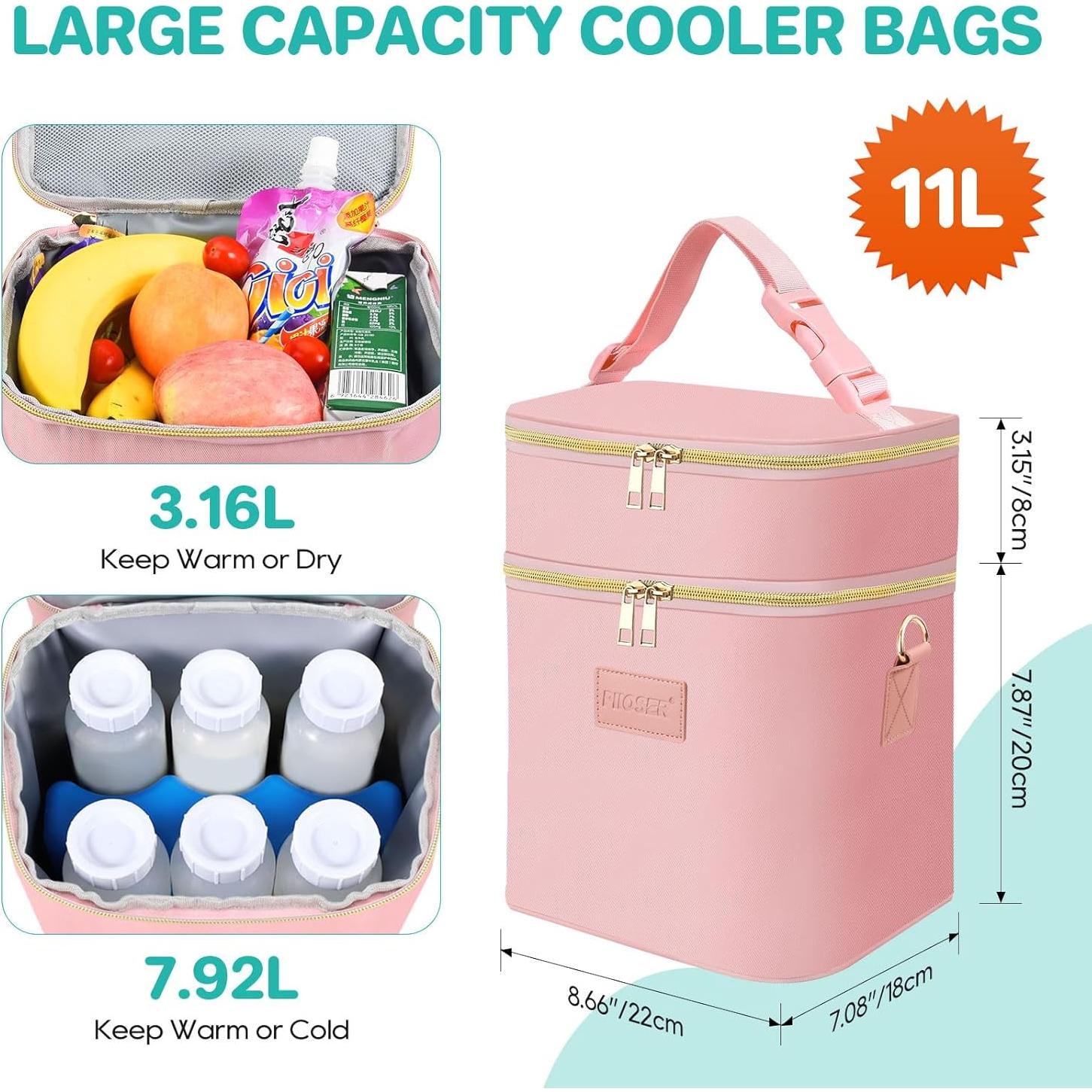 Bolsa de Enfriamiento de Leche Materna PIIOSER Rosa 11L