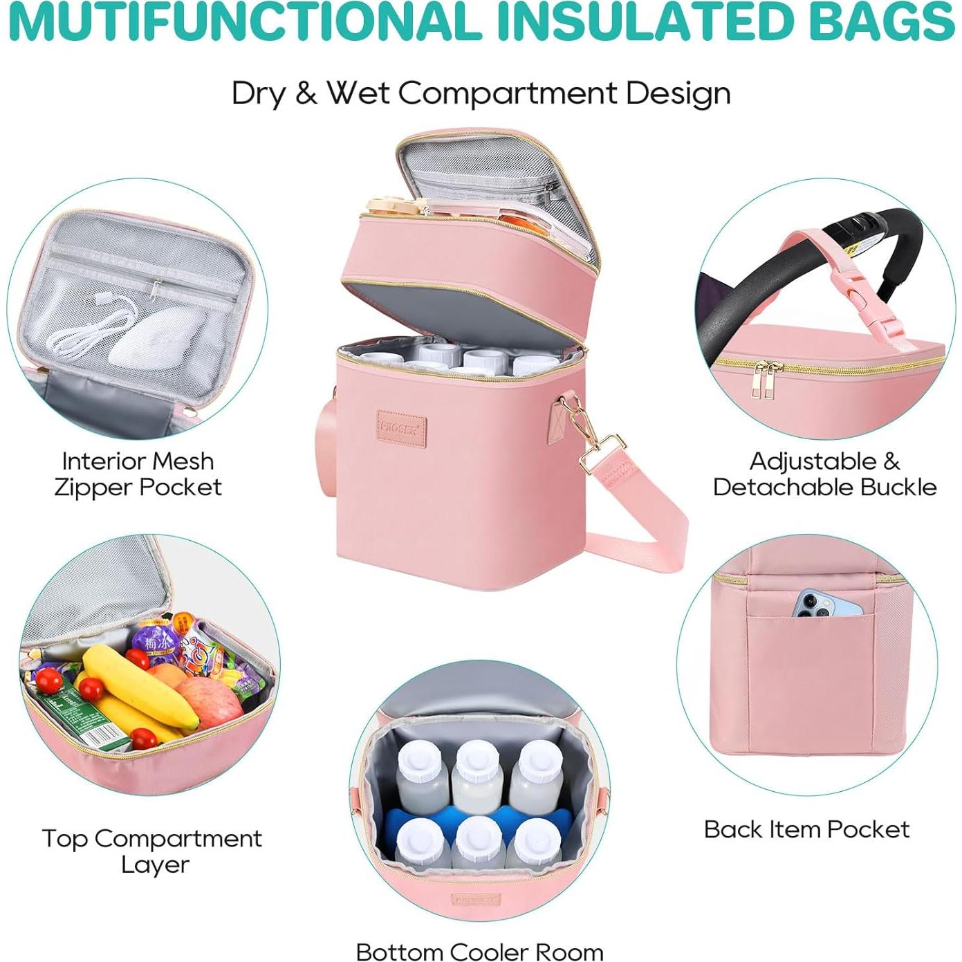 Bolsa de Enfriamiento de Leche Materna PIIOSER Rosa 11L