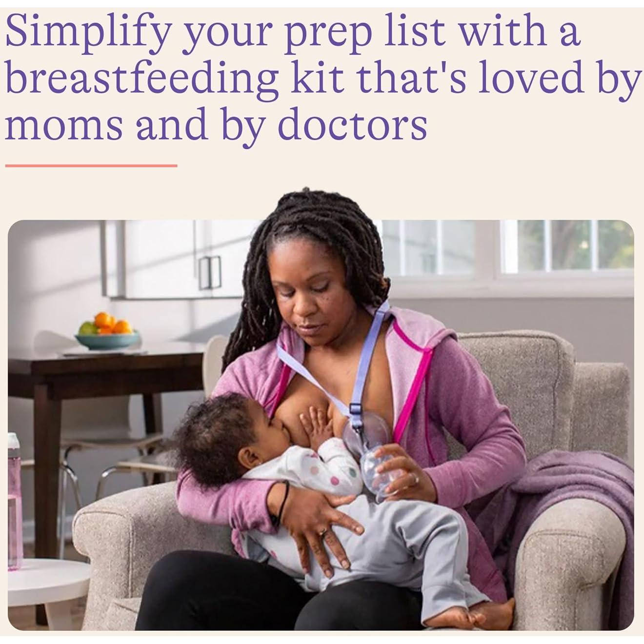 Kit de Lactancia Lansinoh 77 Piezas - Almohadillas, Extractor y Más