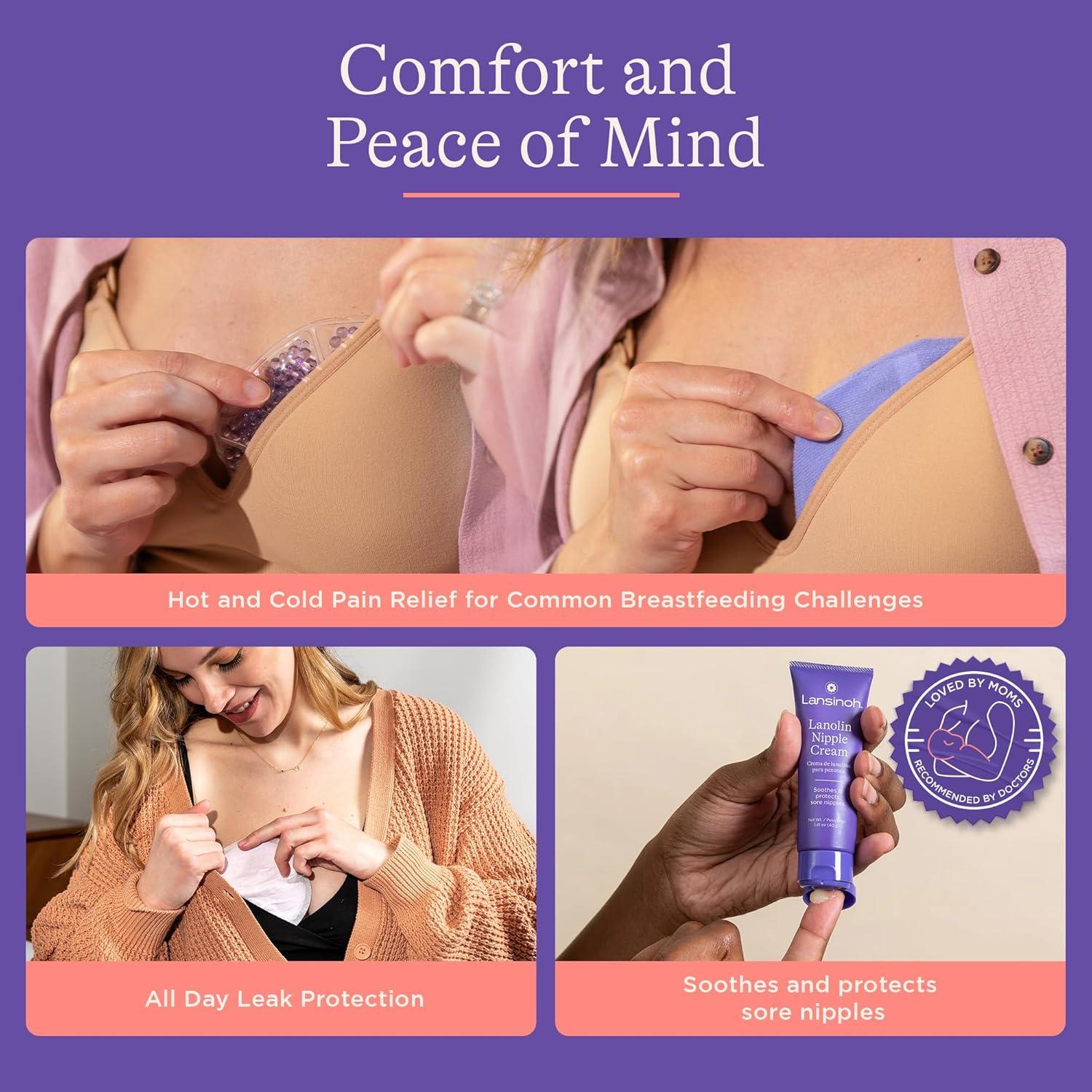 Kit de Lactancia Lansinoh 77 Piezas - Almohadillas, Extractor y Más