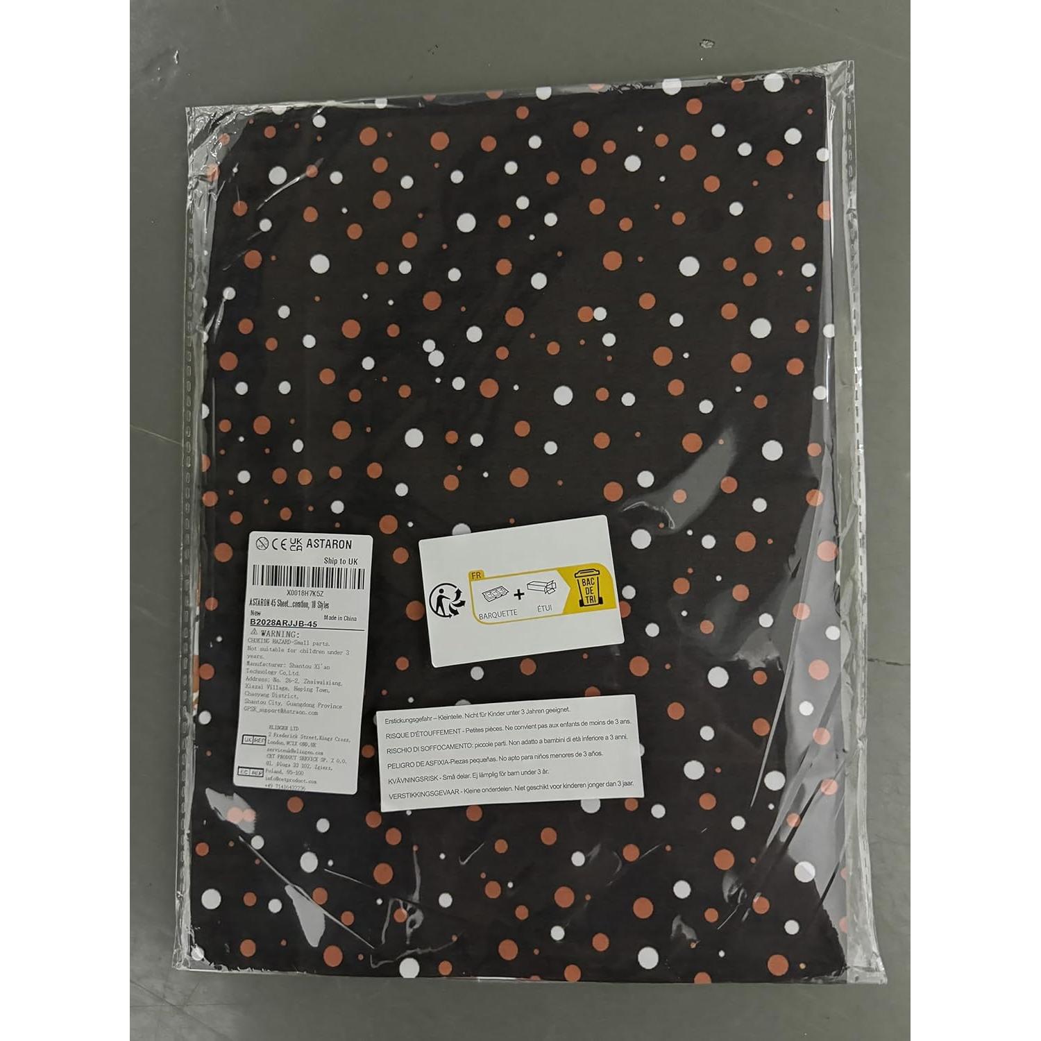 Set de Papel de Patrón de Halloween A4 ASTARON 45 Hojas 10 Estilos