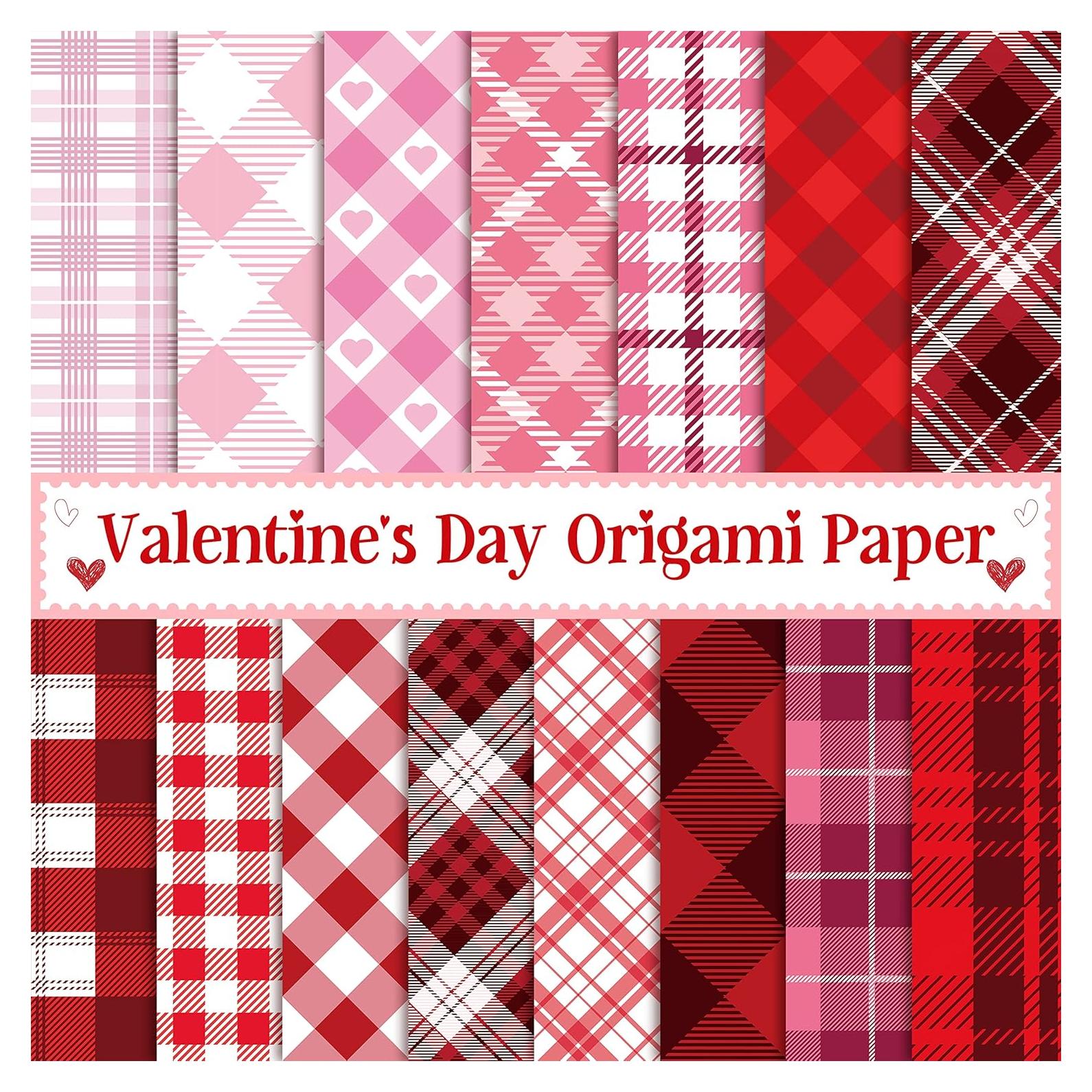 Papel Decorativo San Valentín Haooryx - 60 Hojas 28x28 cm