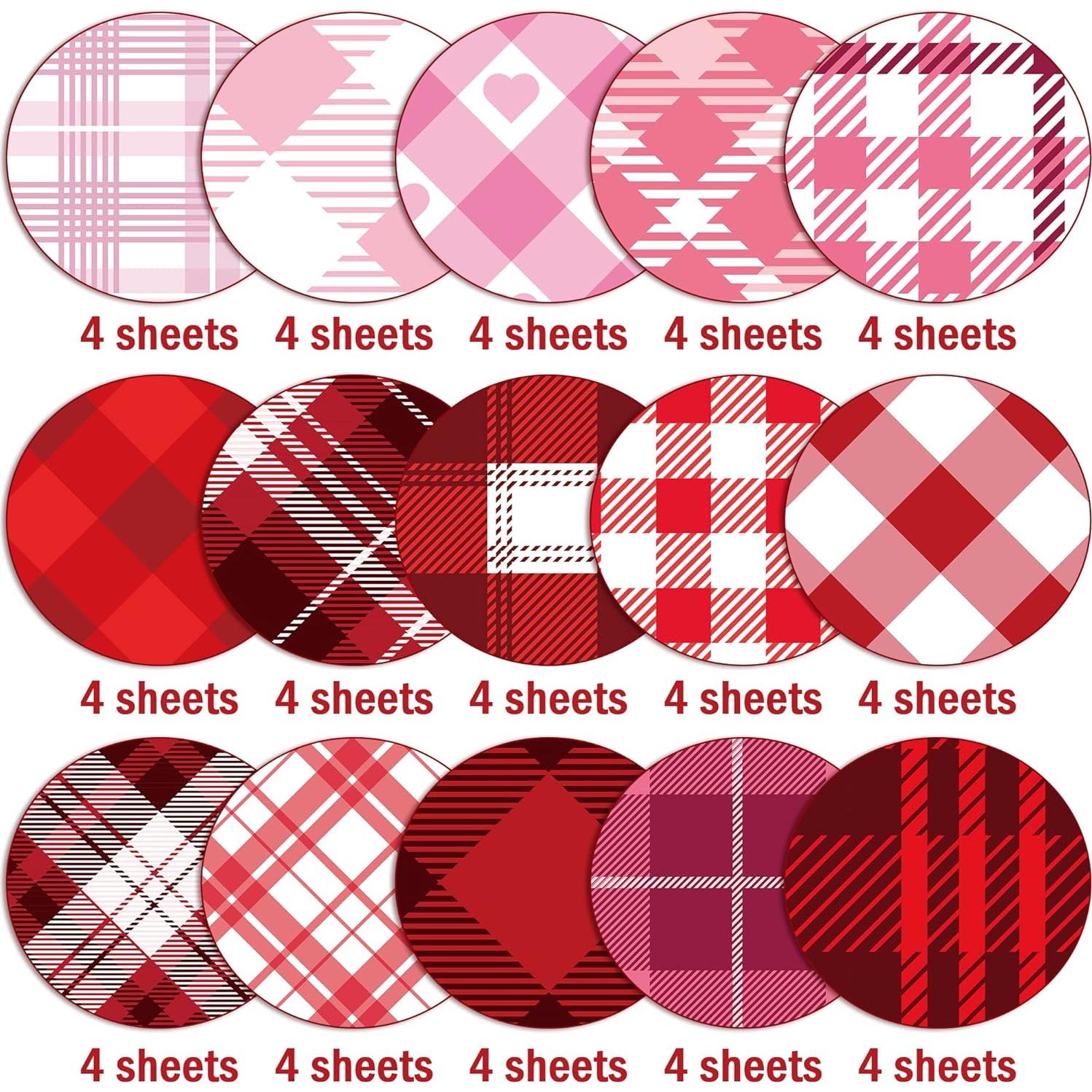 Papel Decorativo San Valentín Haooryx - 60 Hojas 28x28 cm