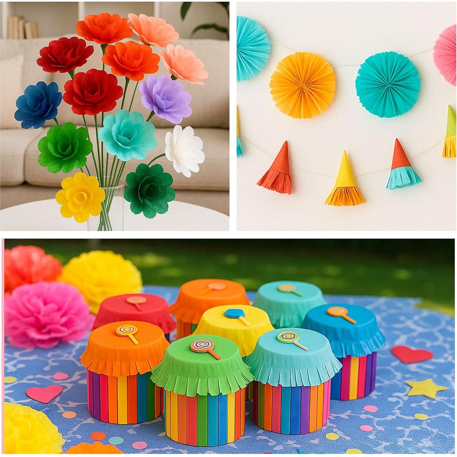 Papel de Seda Shindel 330 Hojas 35x25cm Multicolor para Manualidades