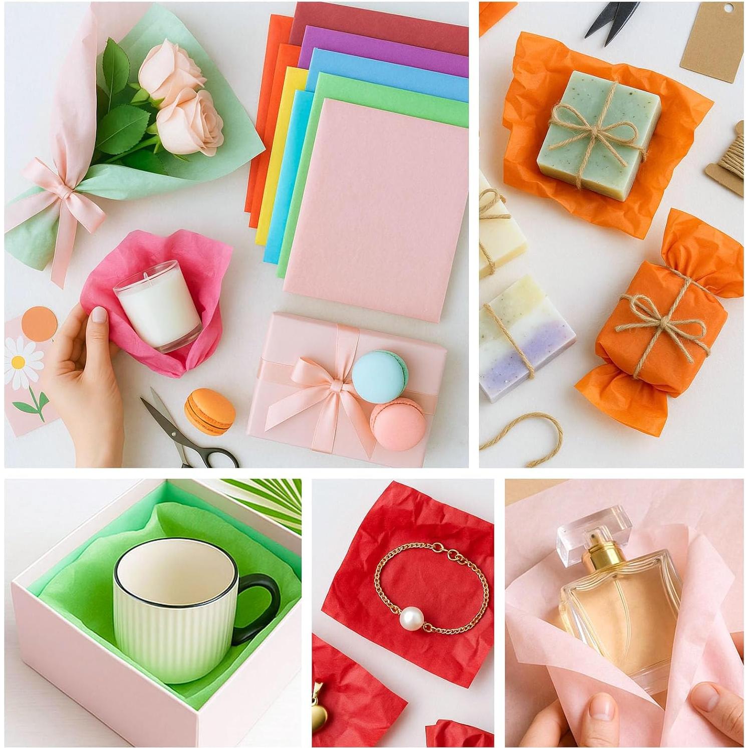 Papel de Seda Shindel 330 Hojas 35x25cm Multicolor para Manualidades