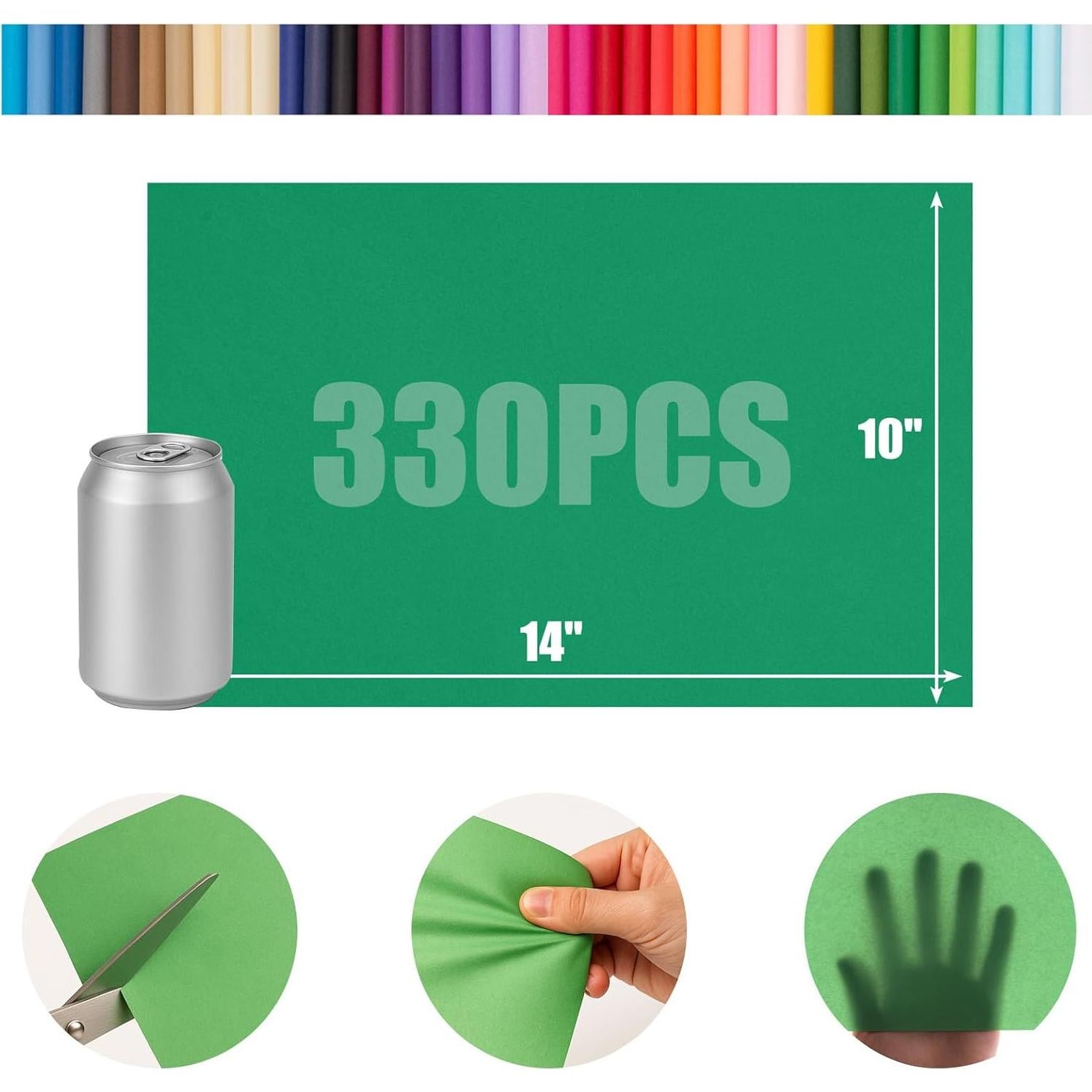 Papel de Seda Shindel 330 Hojas 35x25cm Multicolor para Manualidades