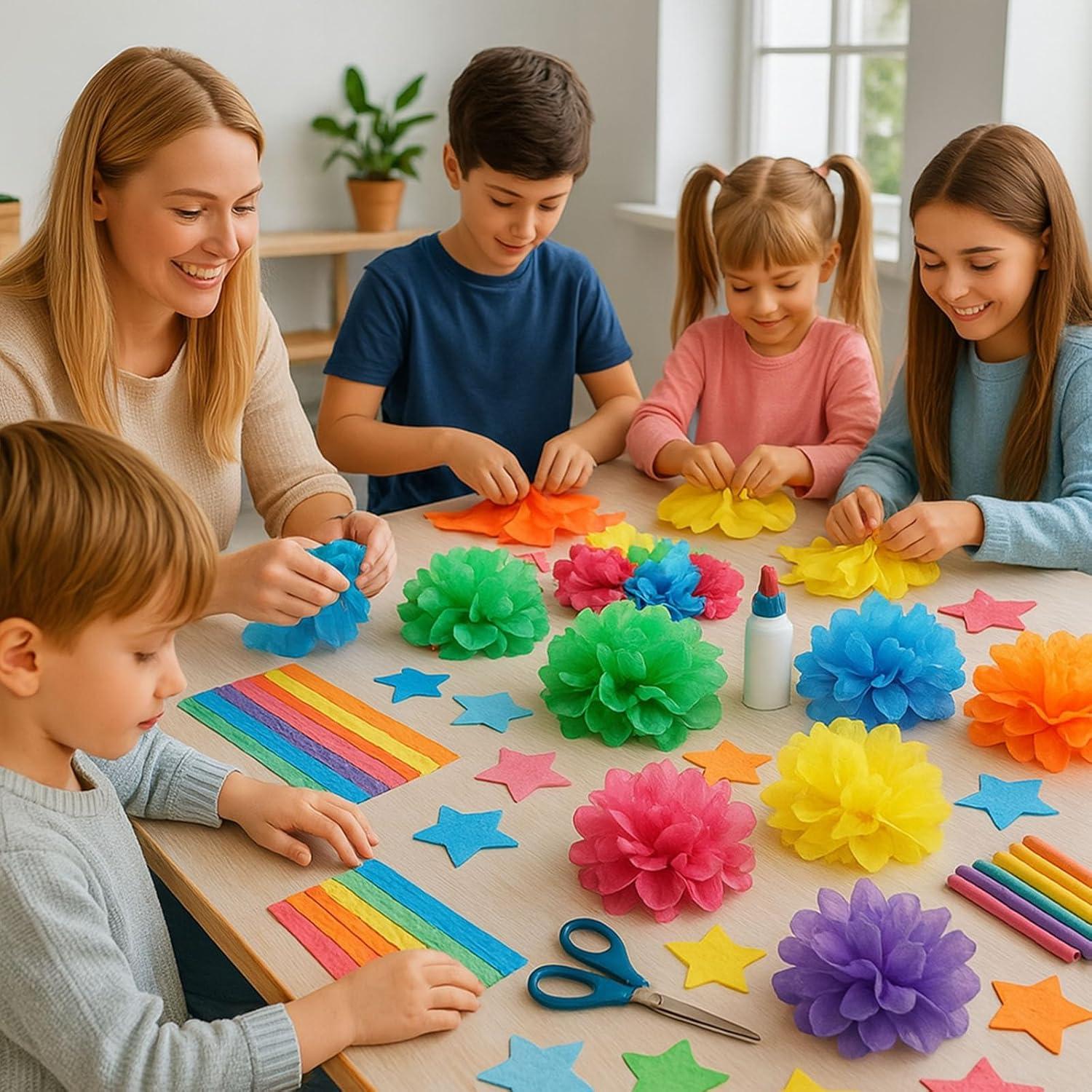 Papel de Seda Shindel 330 Hojas 35x25cm Multicolor para Manualidades