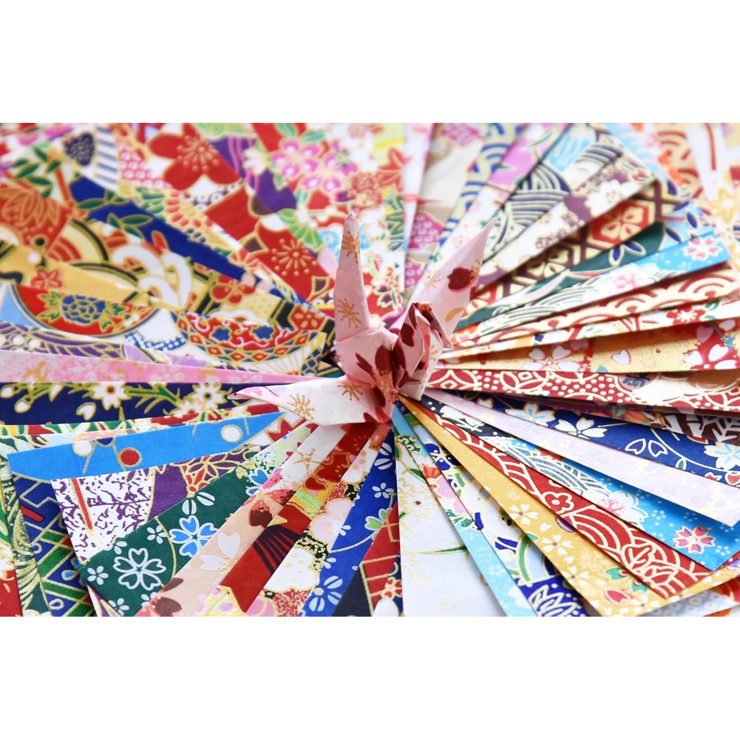 50 Papeles de Origami Washi Origamipolly 3x3" (7.61 cm) Patrones Japoneses
