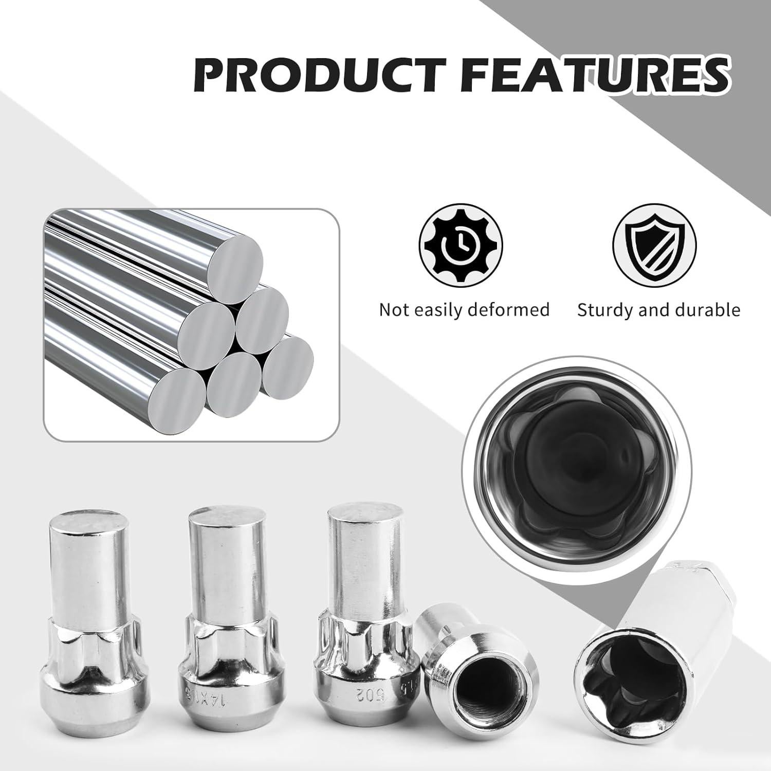 Tuercas de bloqueo de rueda Carleef M14x1.5 para coches