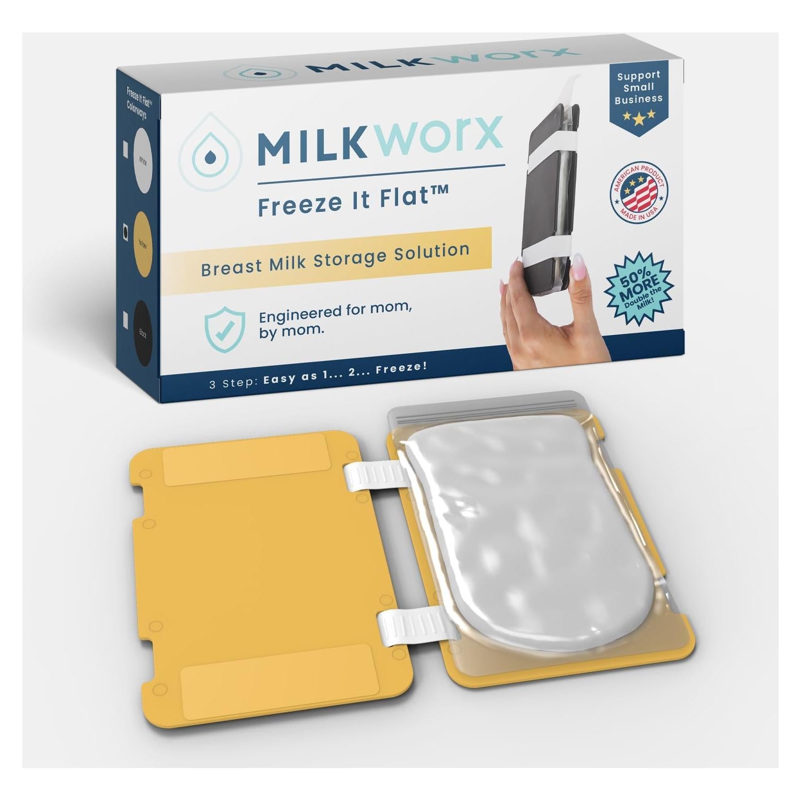 Organizador de Leche Materna Freeze It Flat MilkWorx - Ahorra Espacio