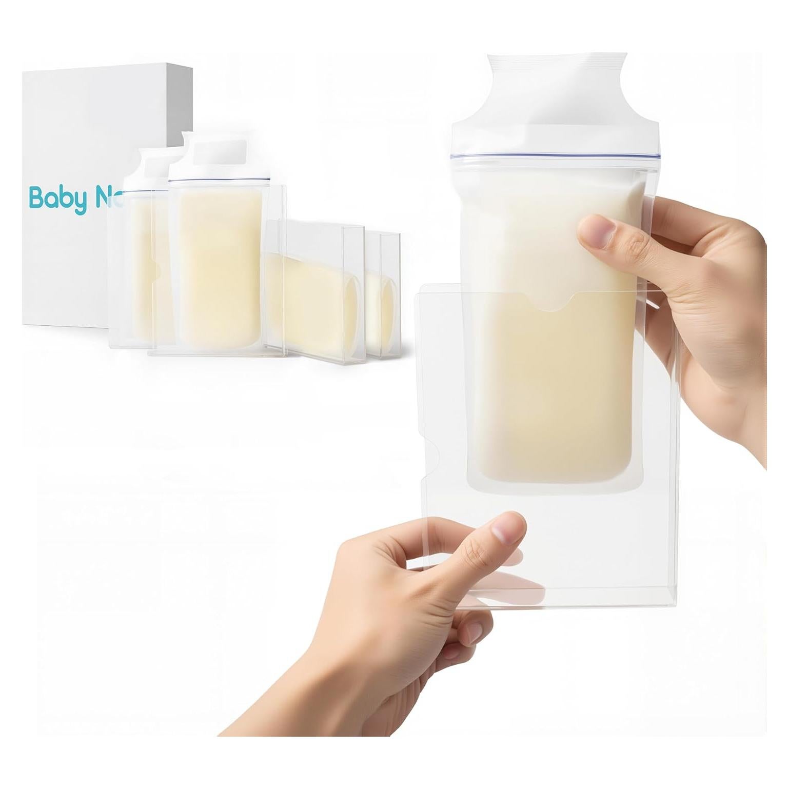 4 Piezas Congelador Plano para Almacenamiento de Leche Materna