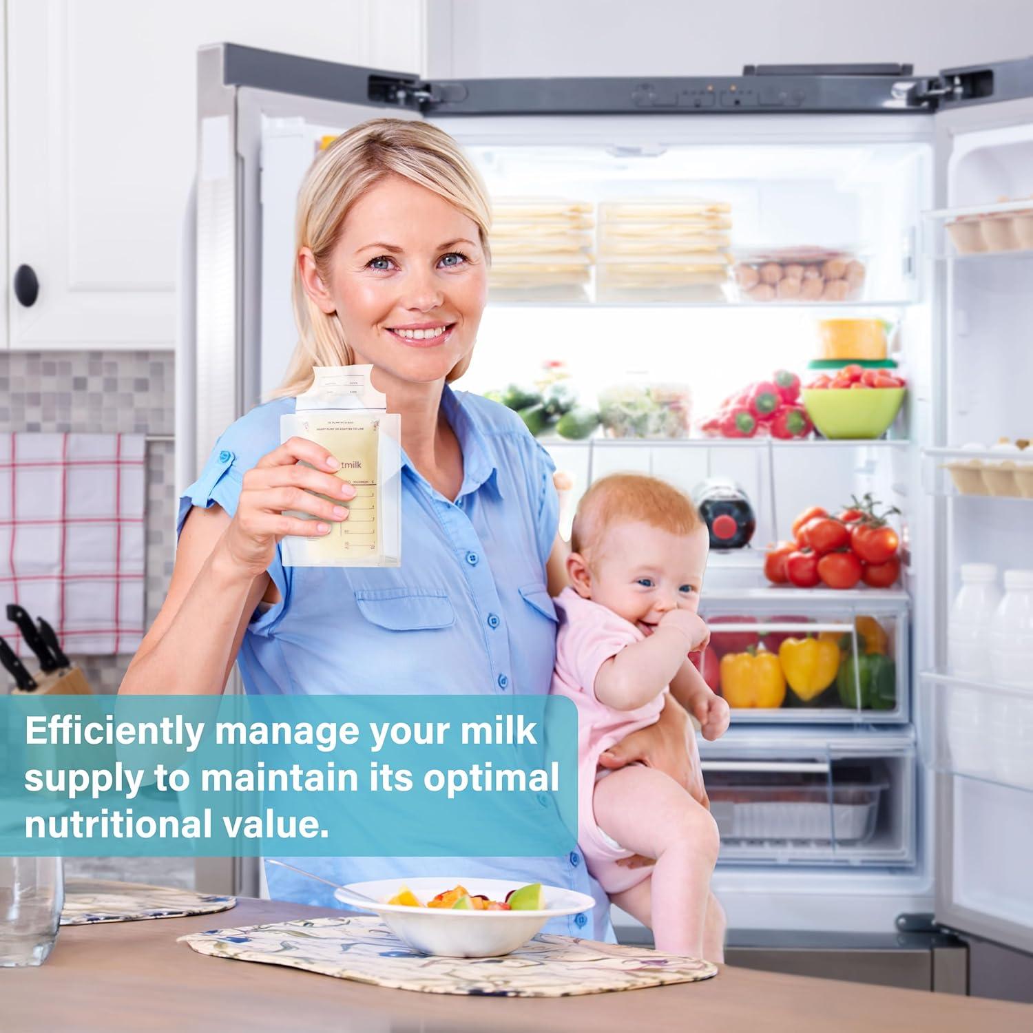 4 Piezas Congelador Plano para Almacenamiento de Leche Materna