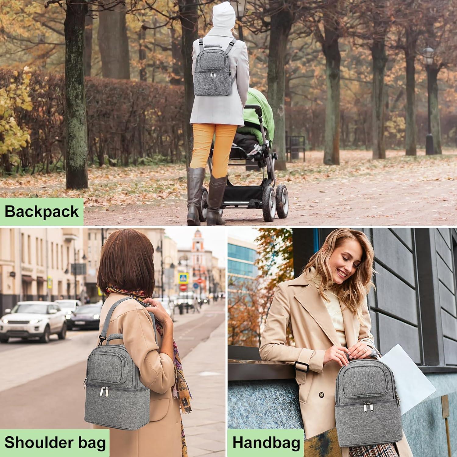 Bolsa de Enfriamiento de Leche Materna Sanchamy Gris Doble Capa