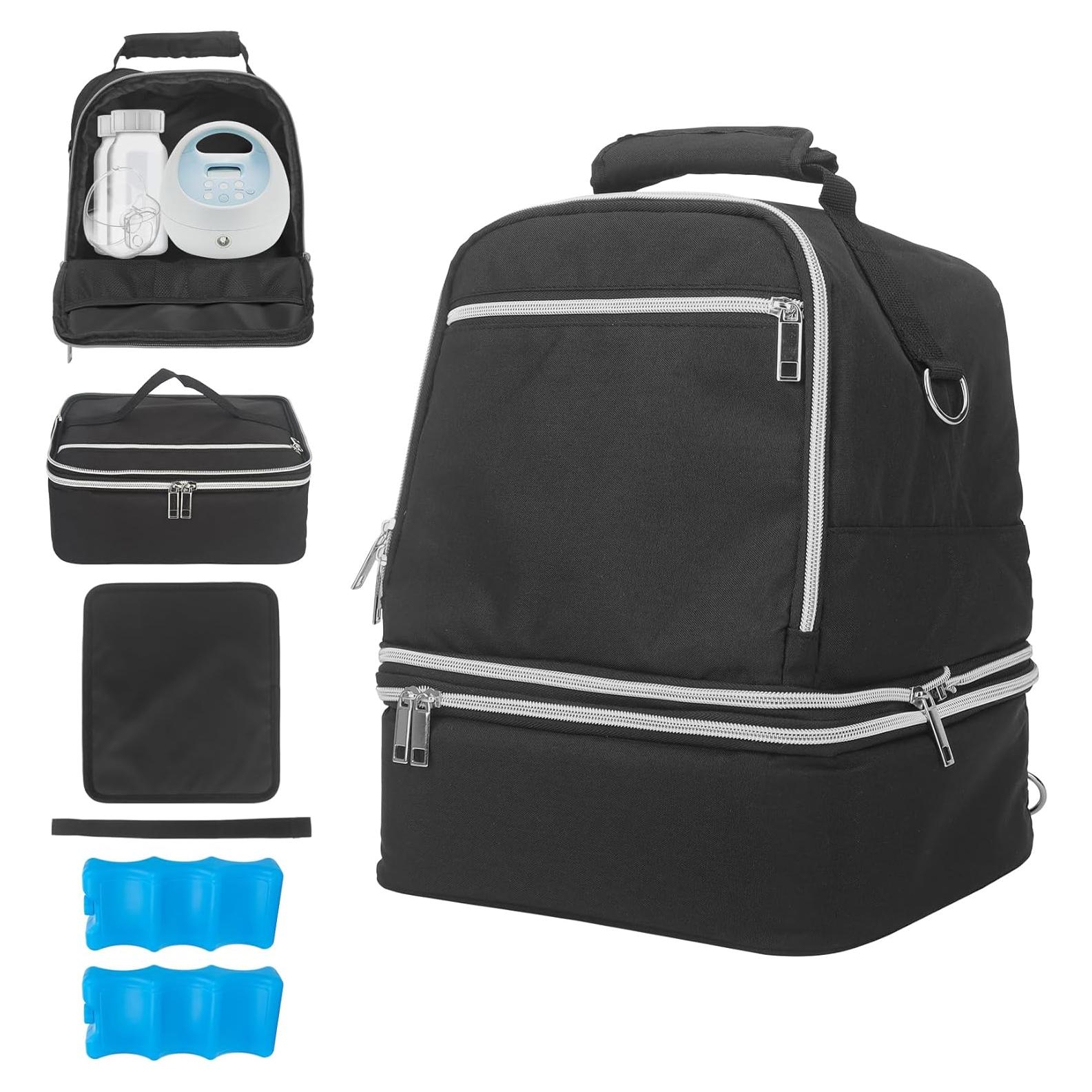 Bolsa Enfriadora de Leche Materna Wanyshapy Negra 0.76kg