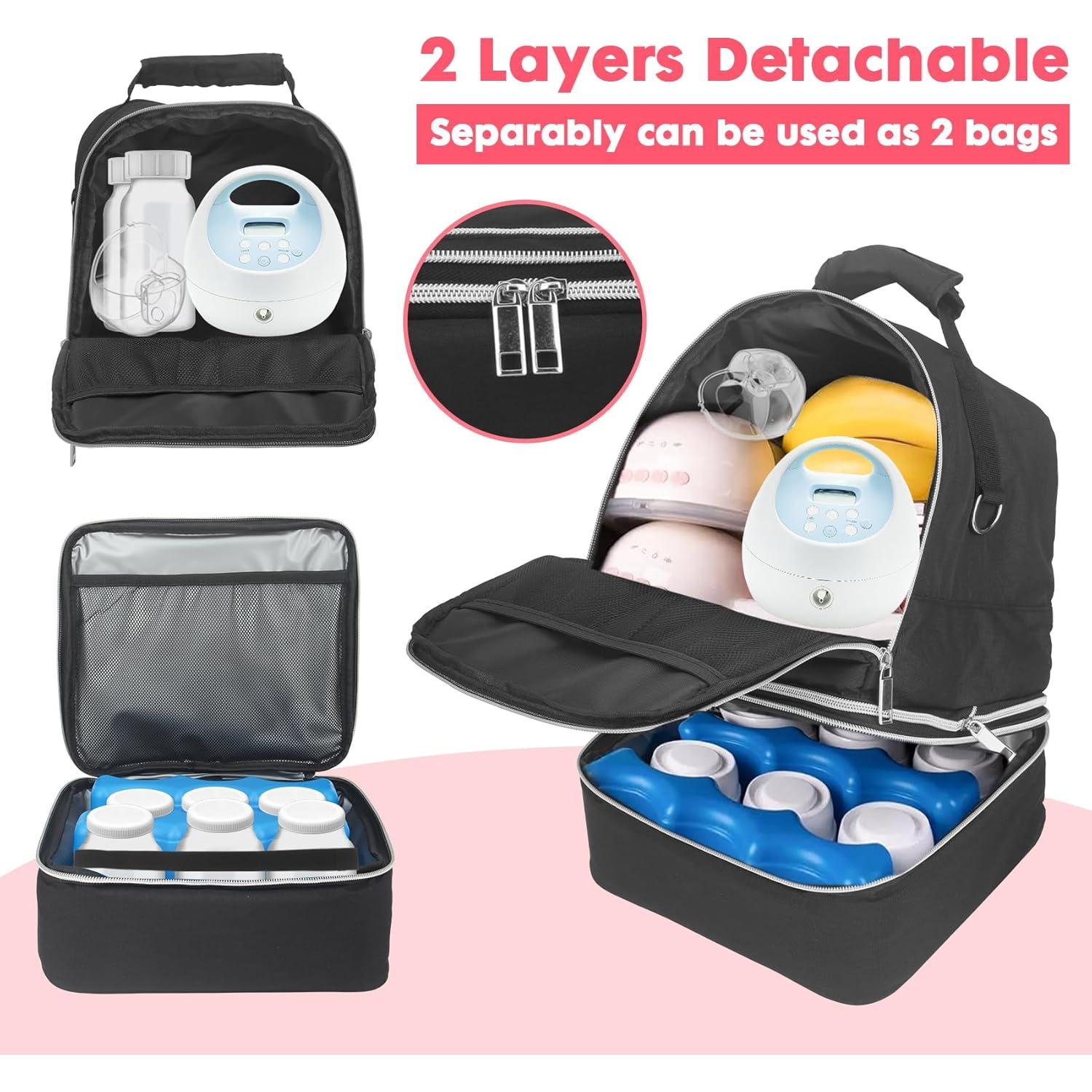 Bolsa Enfriadora de Leche Materna Wanyshapy Negra 0.76kg