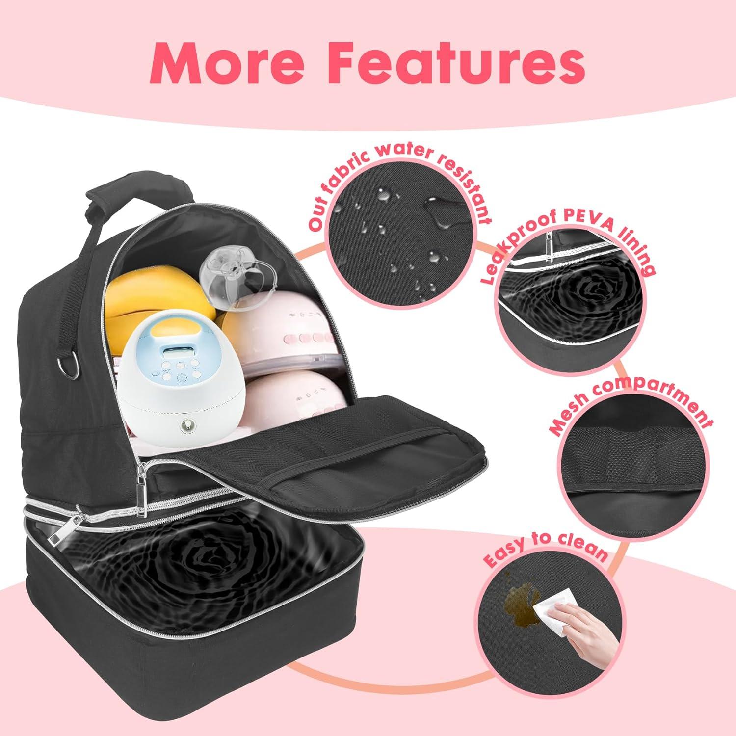 Bolsa Enfriadora de Leche Materna Wanyshapy Negra 0.76kg