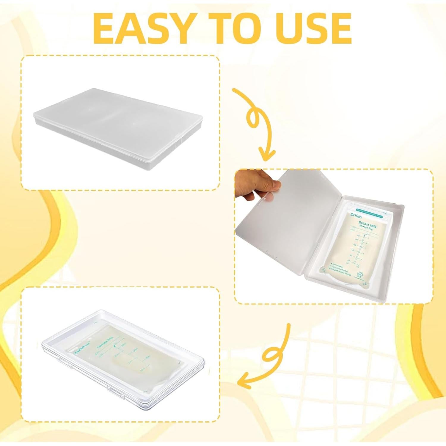 Organizador de Almacenamiento de Leche Materna 12 Pcs Transparente