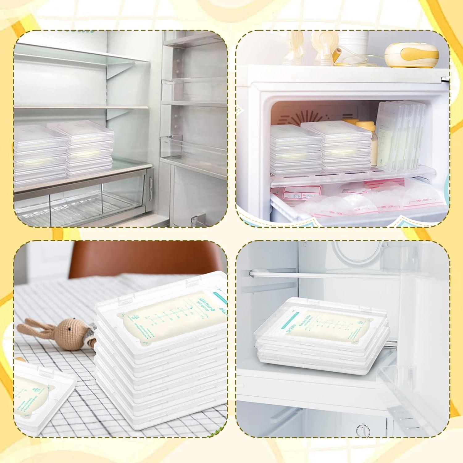 Organizador de Almacenamiento de Leche Materna 12 Pcs Transparente