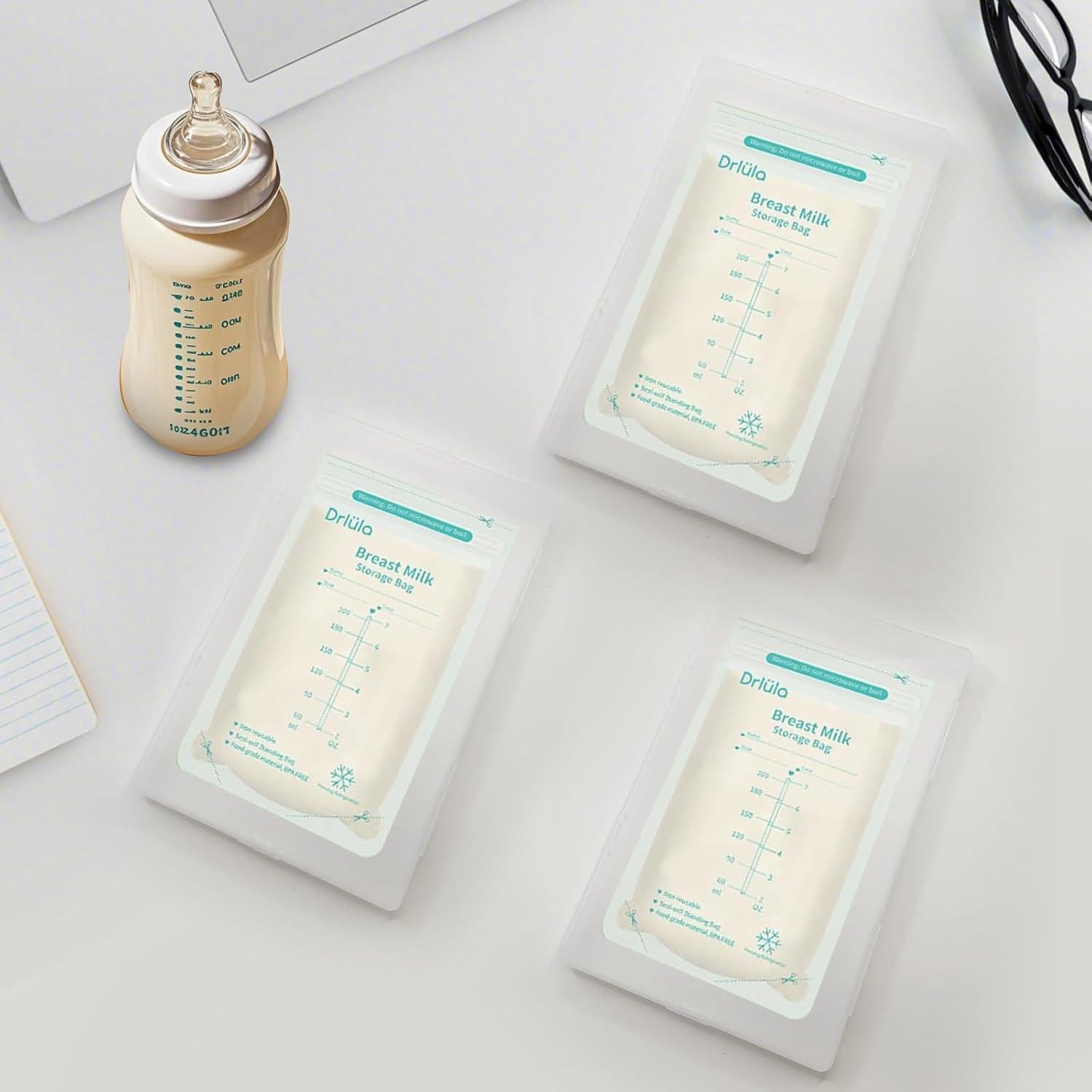 Organizador de Almacenamiento de Leche Materna 12 Pcs Transparente