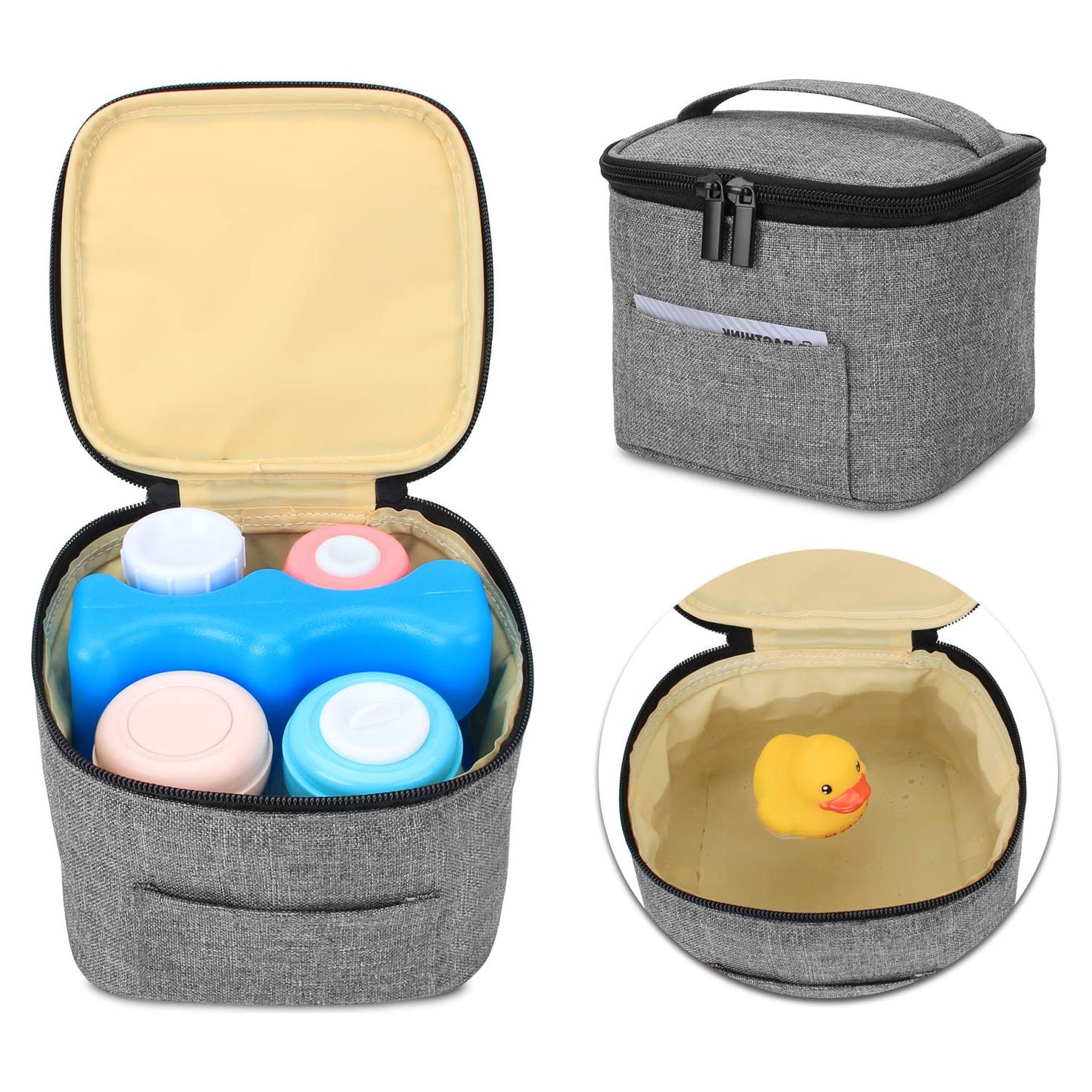 Bolsa Enfriadora de Leche Materna Luxja Gris - Capacidad 4 Botellas 120-150 ml