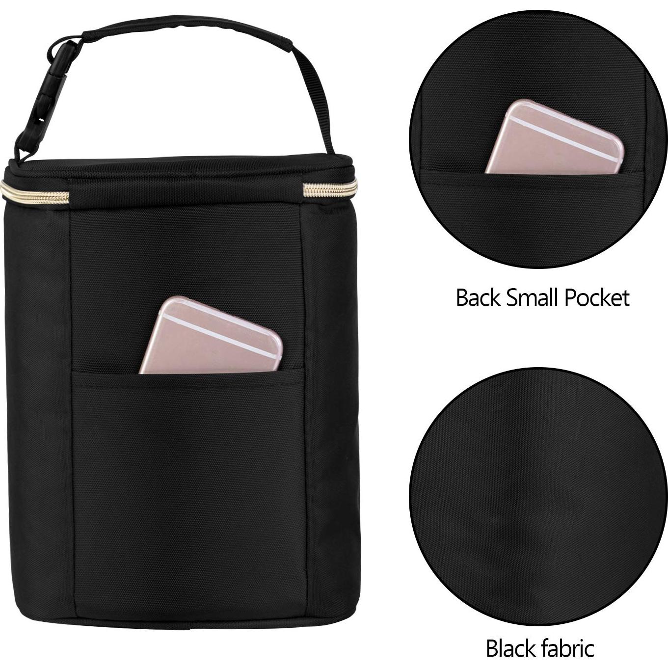 Bolsa Enfriadora de Leche Materna Teamoy Negra para 4 Biberones