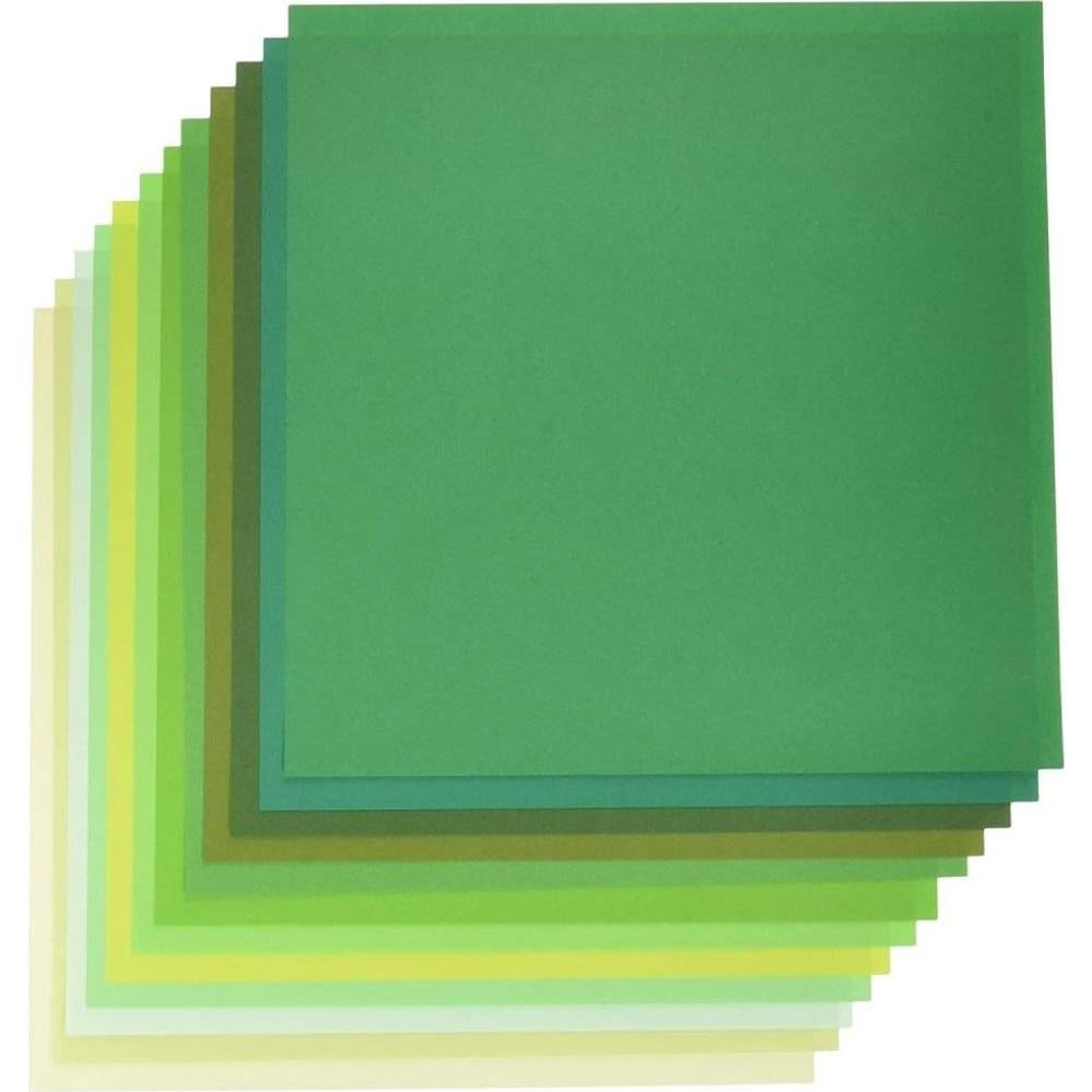 Papel de Origami Toyo 068304 Verde 35x35 cm - Paquete de 12