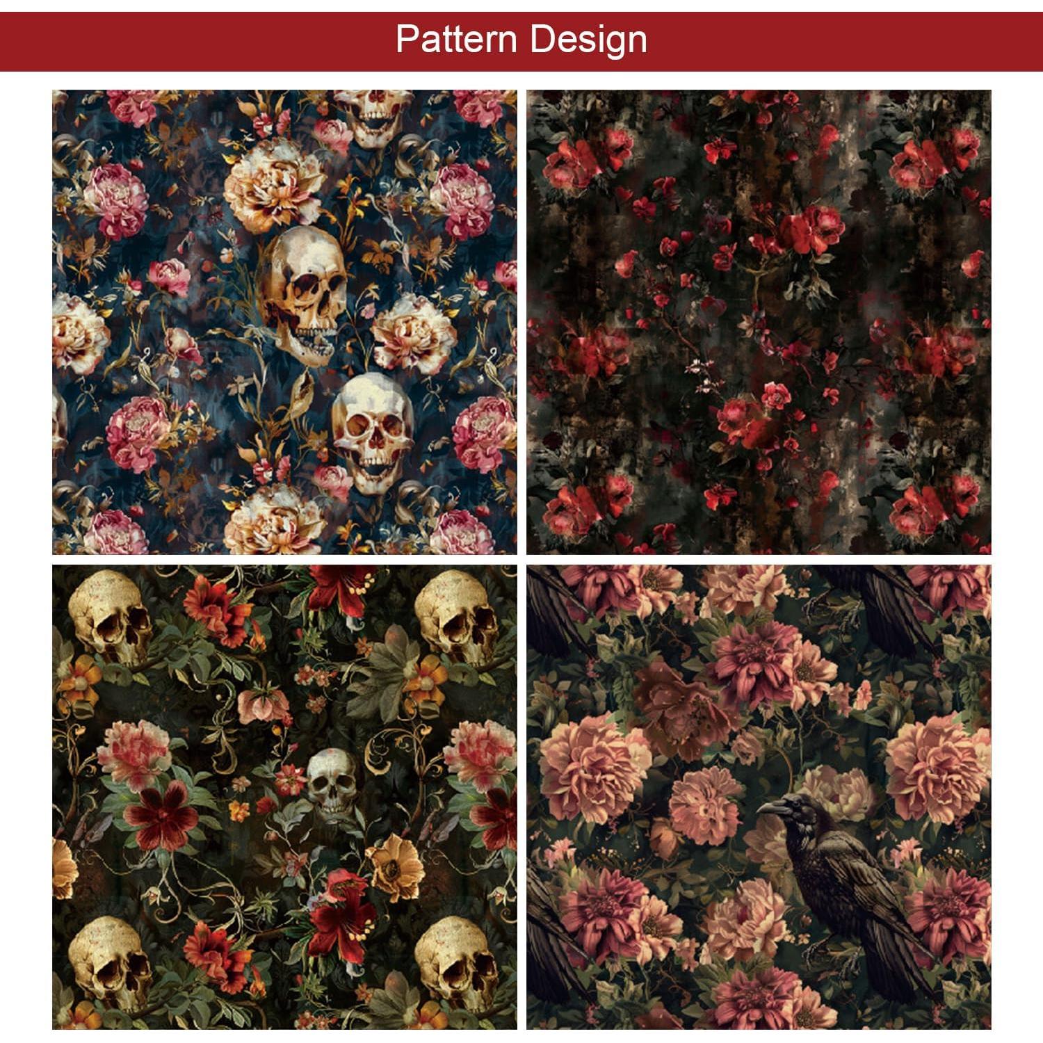 Juego de Papel de Patrón de Halloween Sorkwo 24 Hojas 15.24 cm