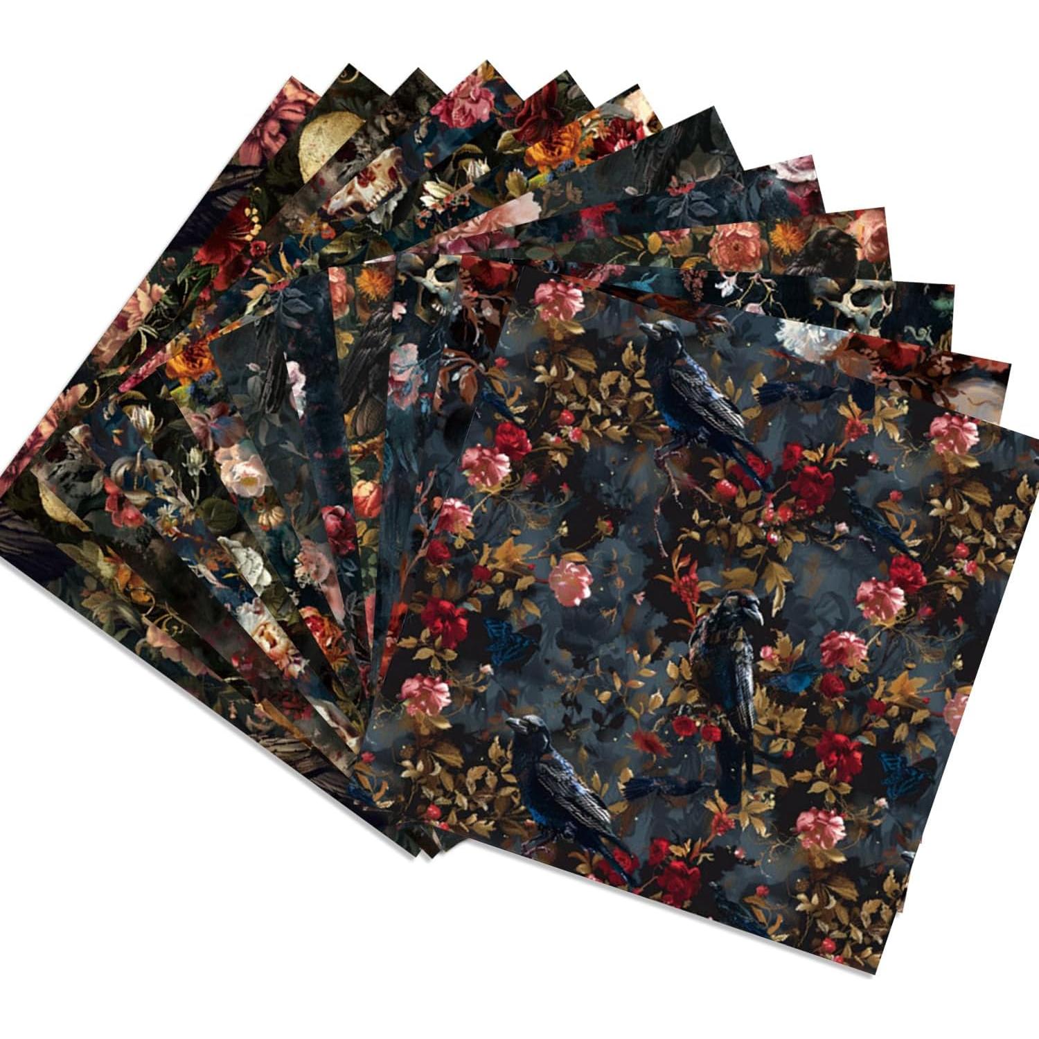 Juego de Papel de Patrón de Halloween Sorkwo 24 Hojas 15.24 cm