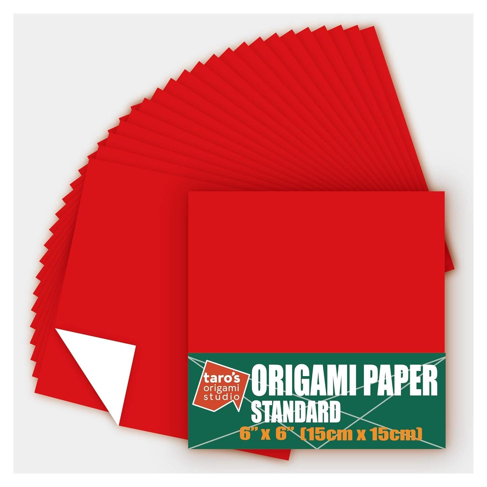 Papel de Origami Taro 15 cm Rojo 50 Hojas Kami Japonés