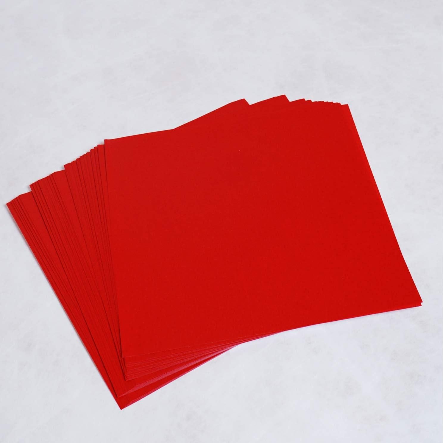 Papel de Origami Taro 15 cm Rojo 50 Hojas Kami Japonés