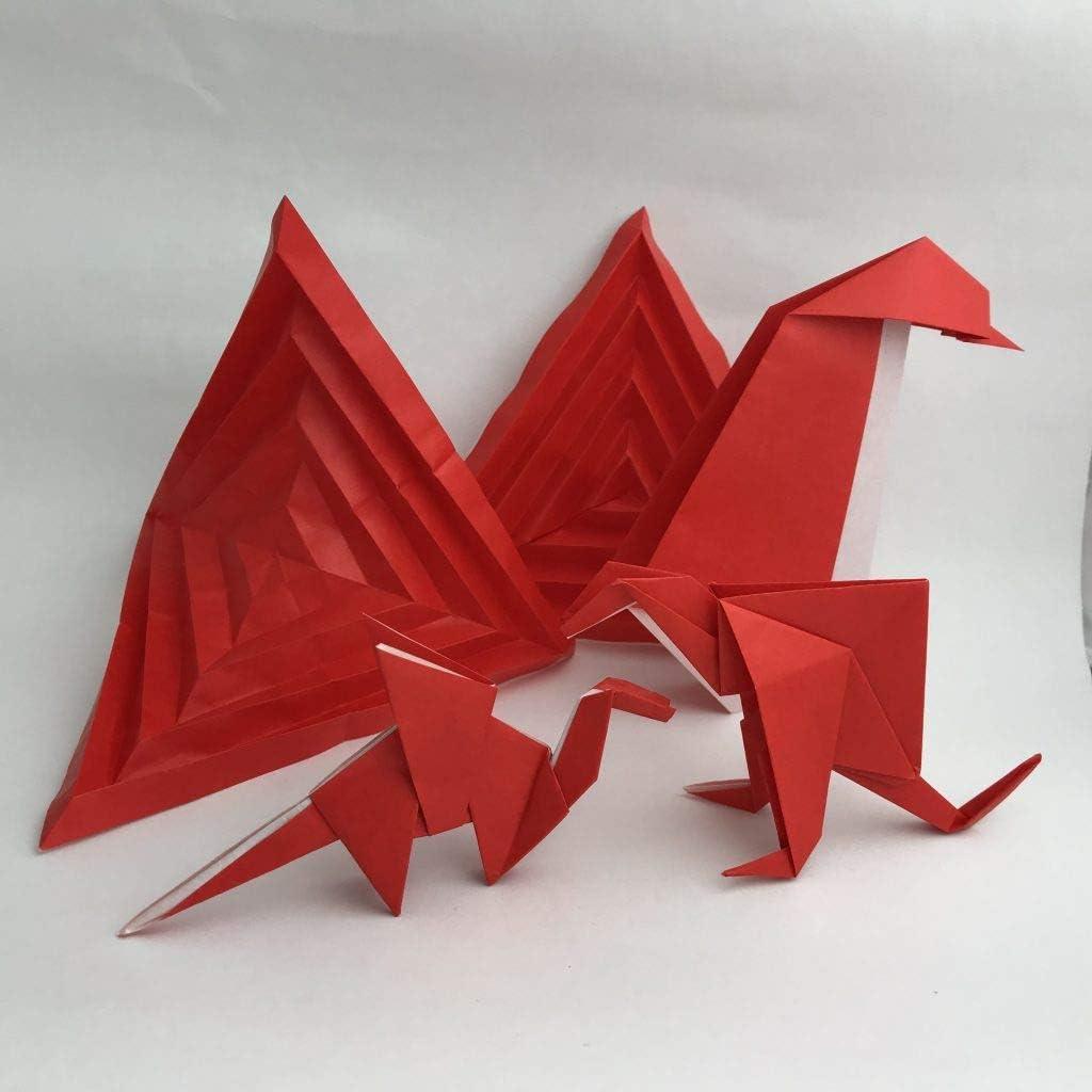 Papel de Origami Taro 15 cm Rojo 50 Hojas Kami Japonés