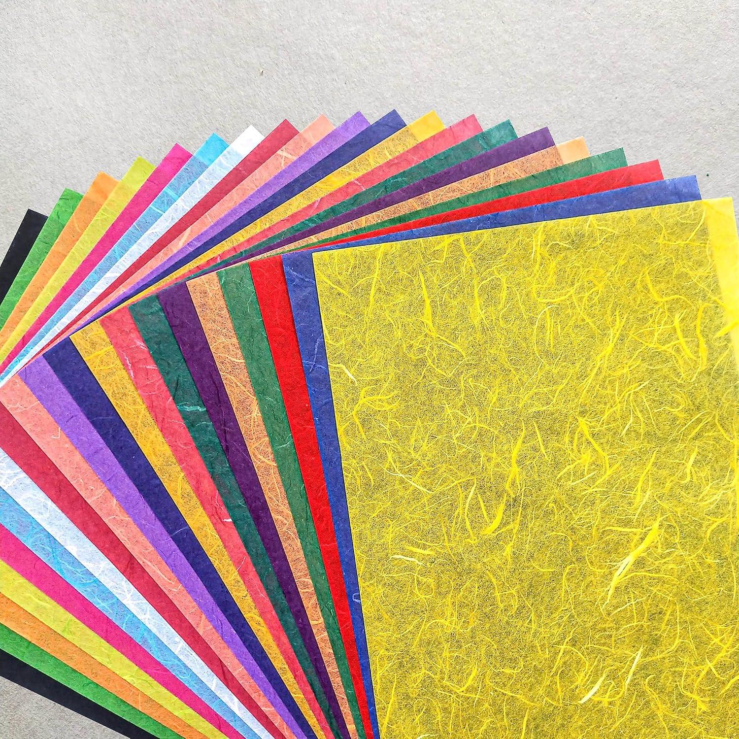 Conjunto de Papel Kozo Unryu Brillante A4 40 Hojas Multicolor