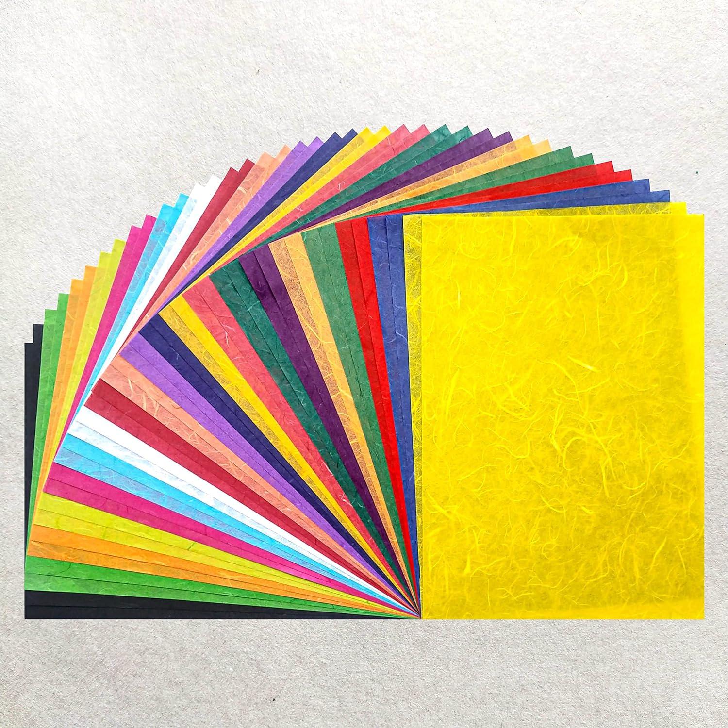 Conjunto de Papel Kozo Unryu Brillante A4 40 Hojas Multicolor