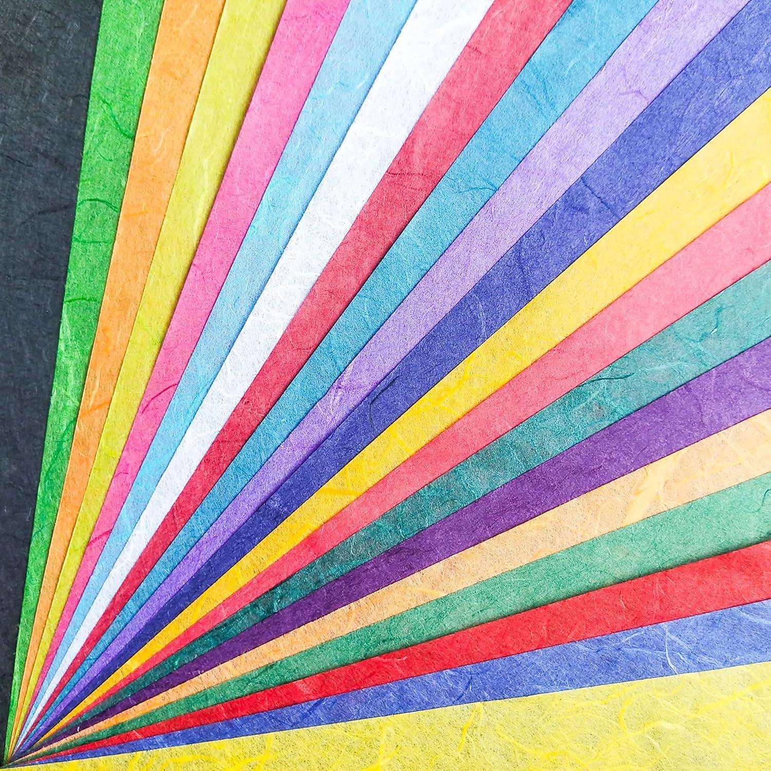 Conjunto de Papel Kozo Unryu Brillante A4 40 Hojas Multicolor