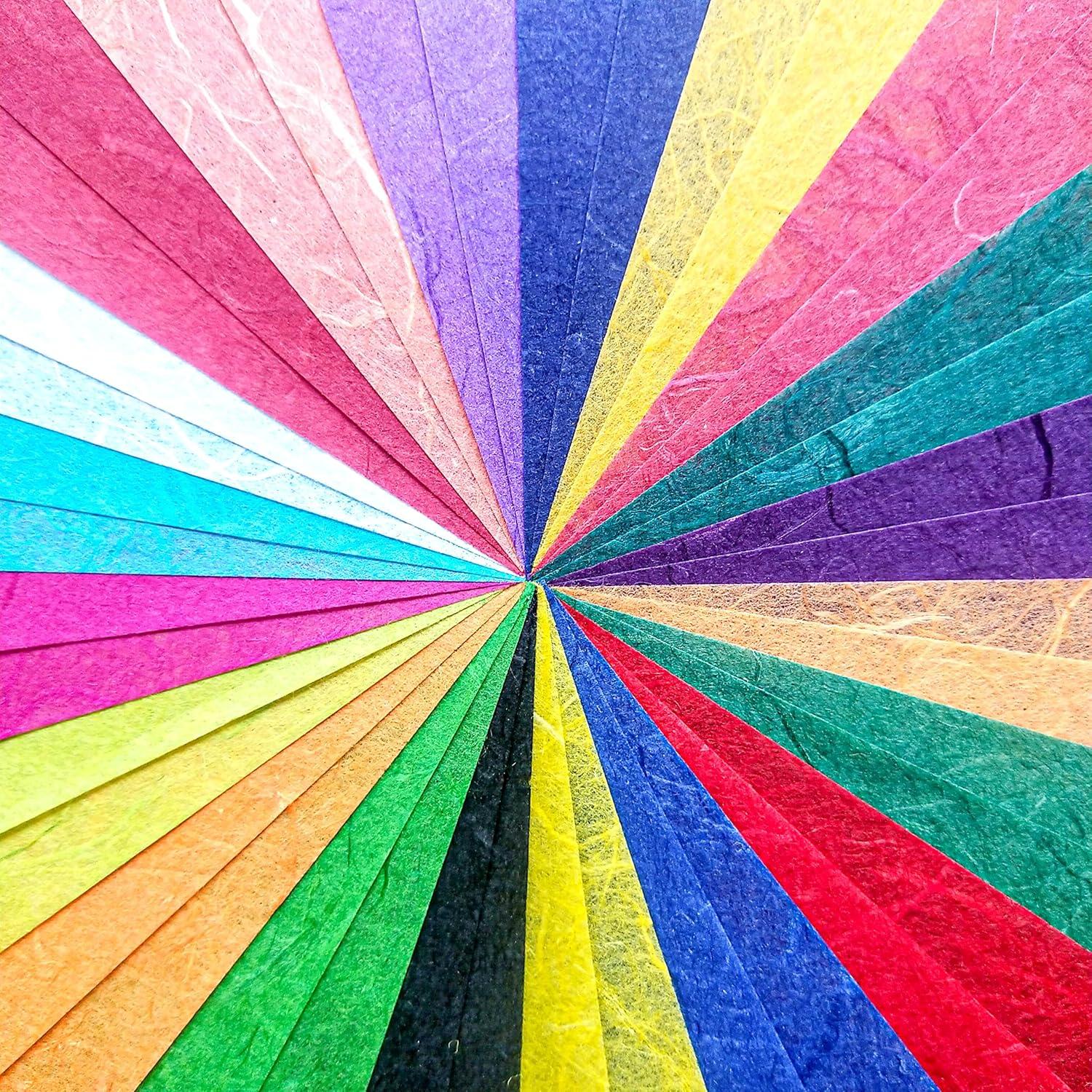 Conjunto de Papel Kozo Unryu Brillante A4 40 Hojas Multicolor