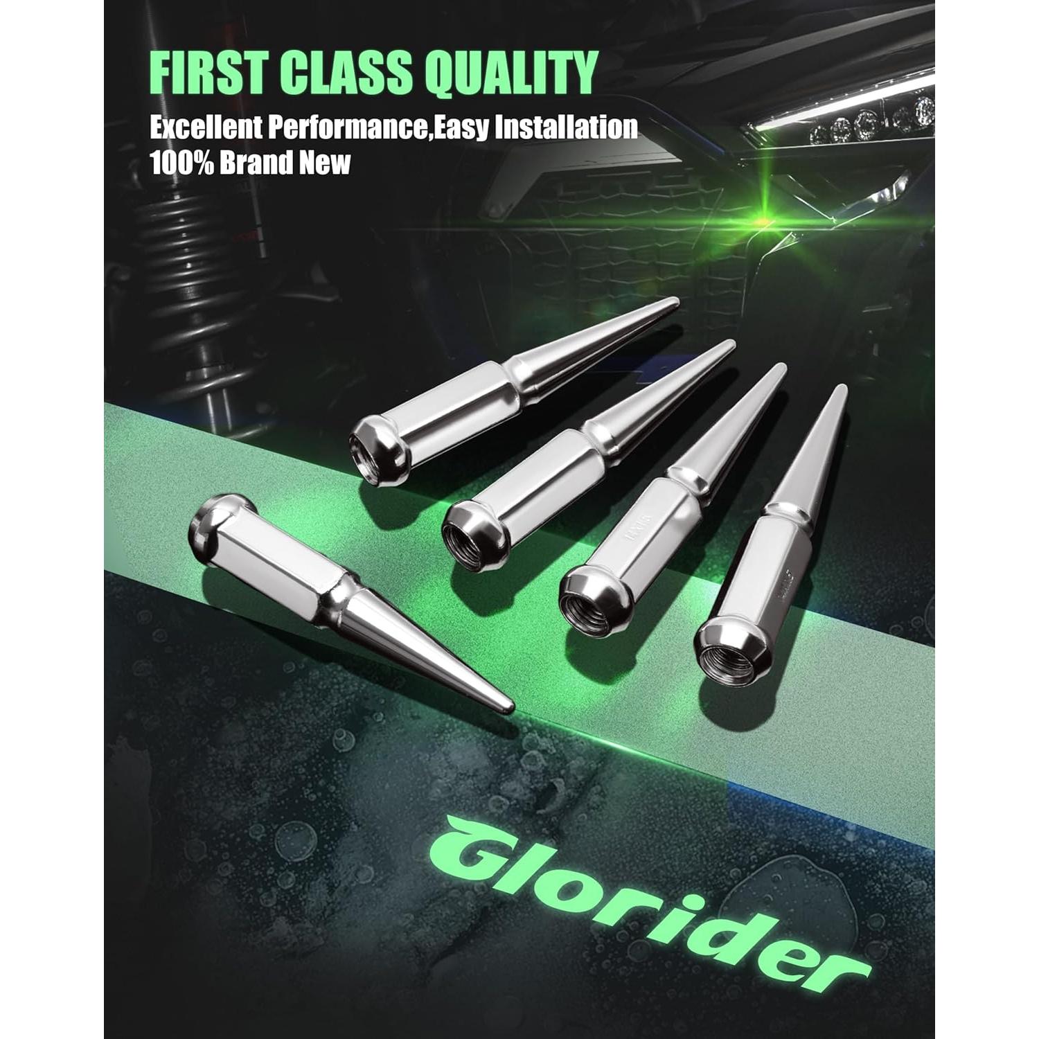 Tuercas de Pico M14x1.5 Cromo Glorider 24pcs 112mm