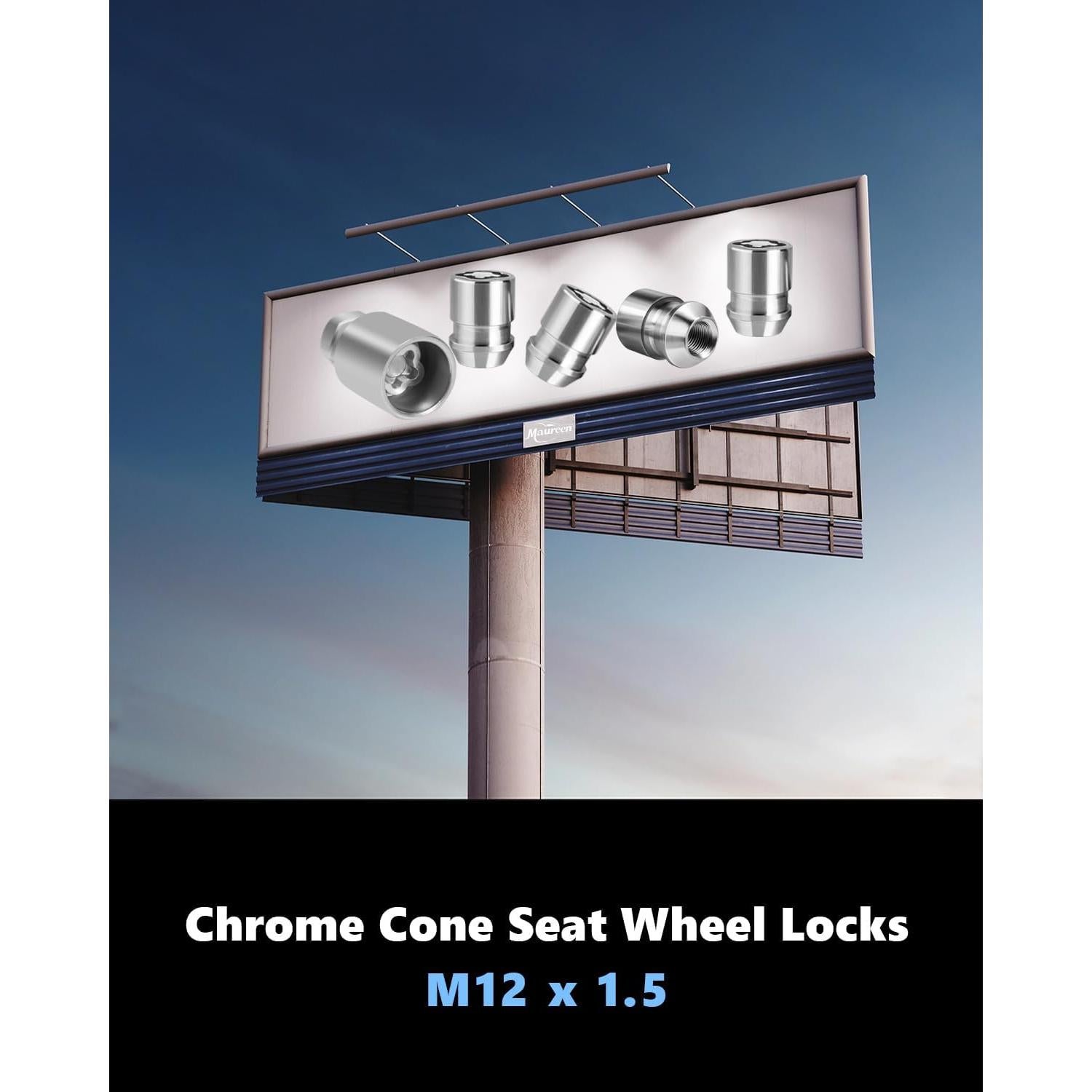 Bloqueos de Rueda Maureen M12 x 1.50 con Llave 13/16"