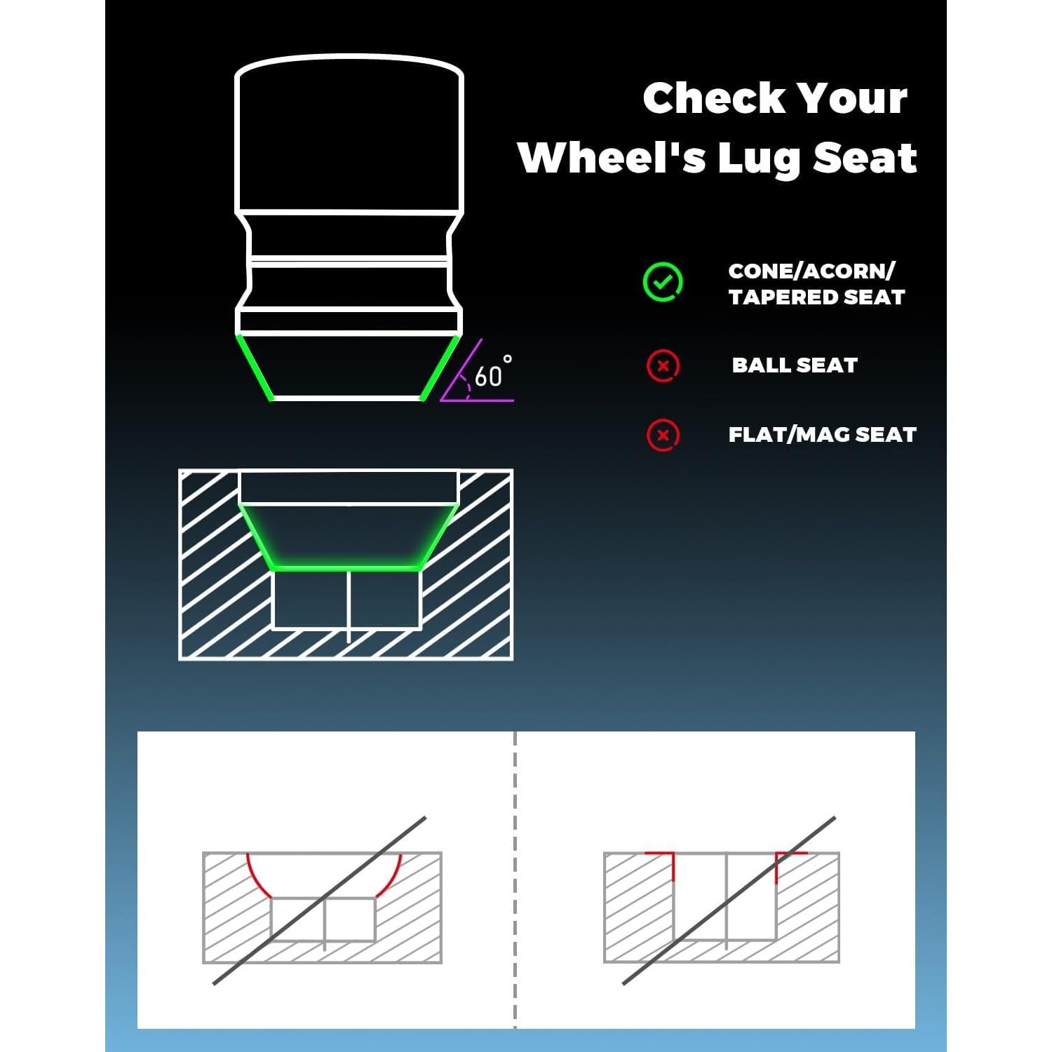Bloqueos de Rueda Maureen M12 x 1.50 con Llave 13/16"