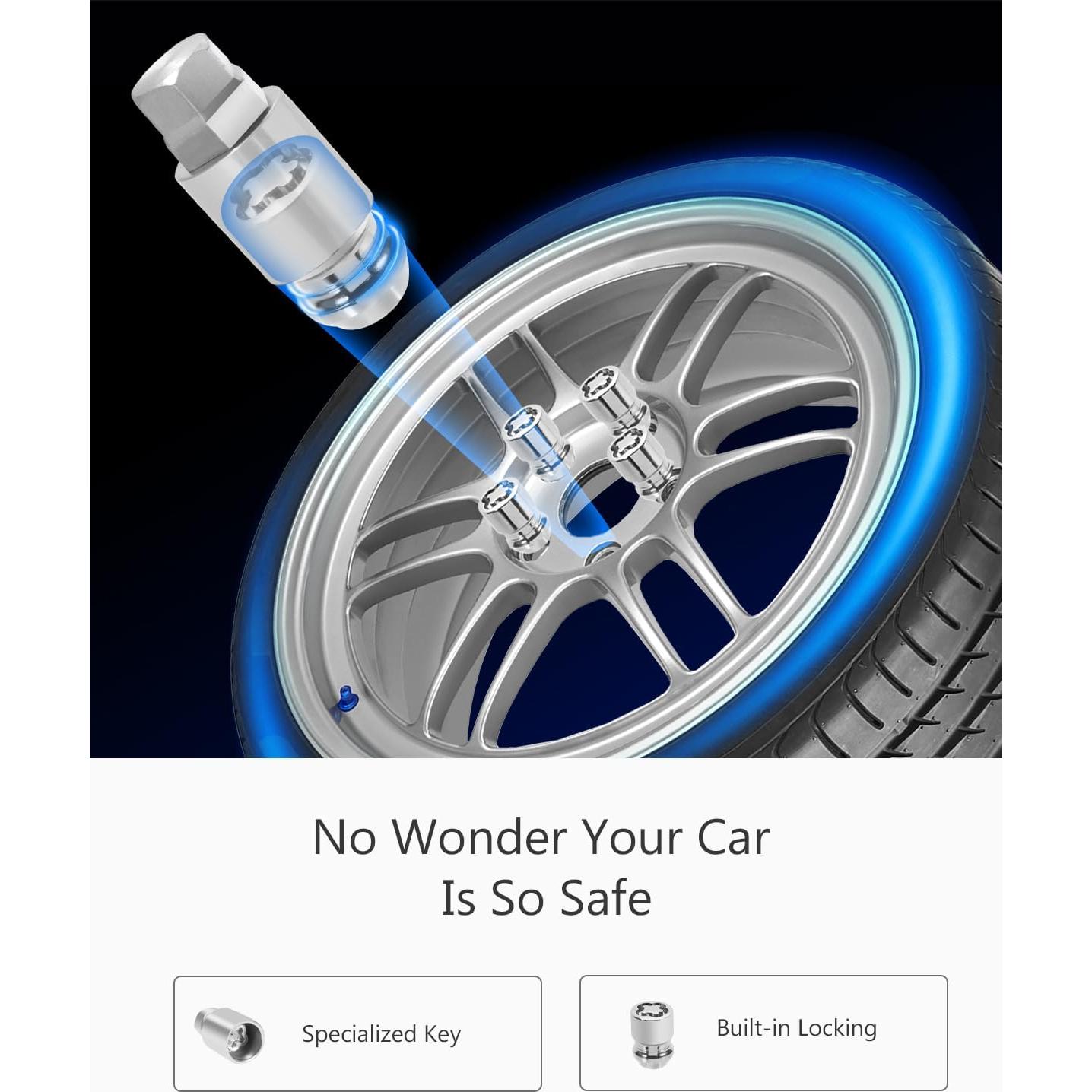 Bloqueos de Rueda Maureen M12 x 1.50 con Llave 13/16"