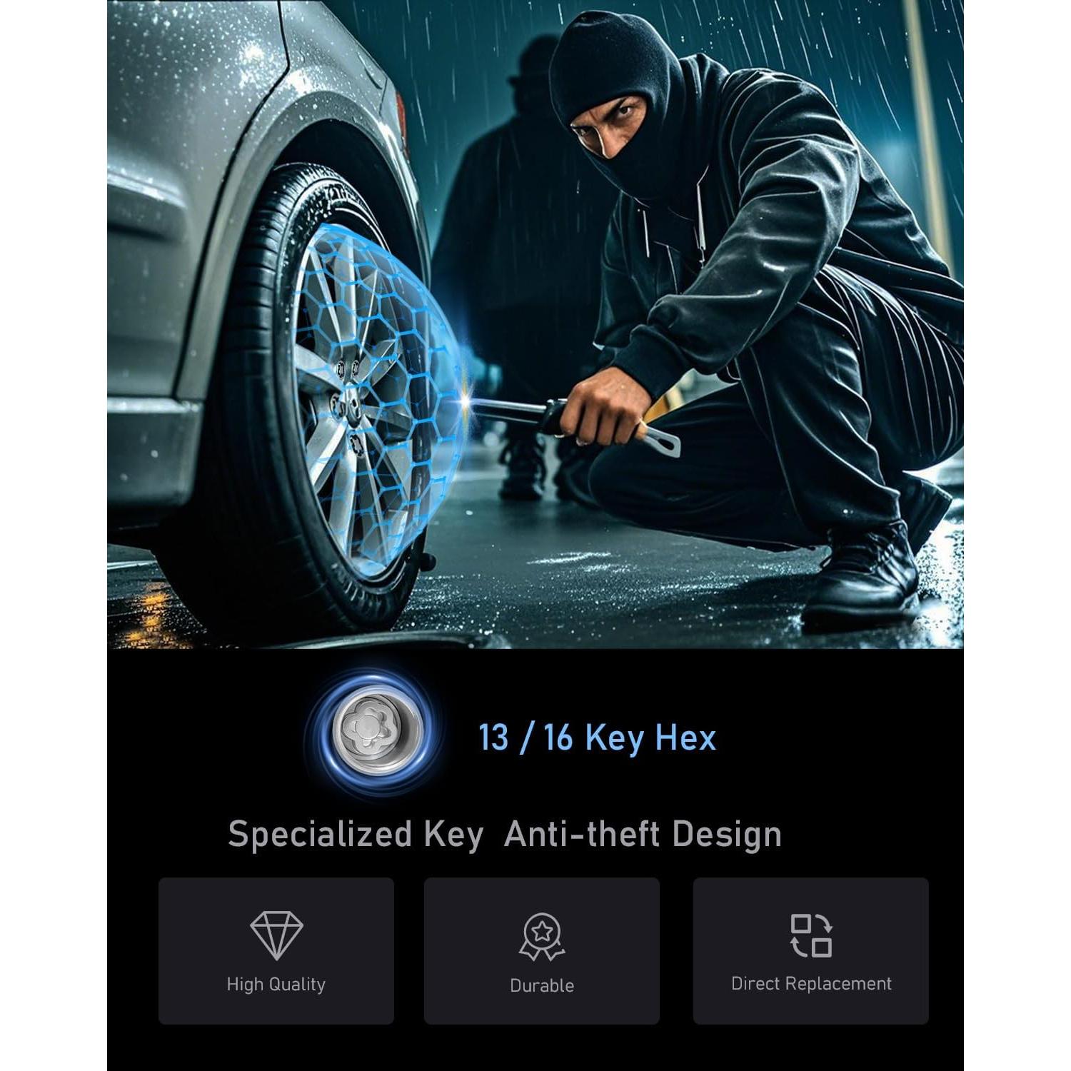 Bloqueos de Rueda Maureen M12 x 1.50 con Llave 13/16"