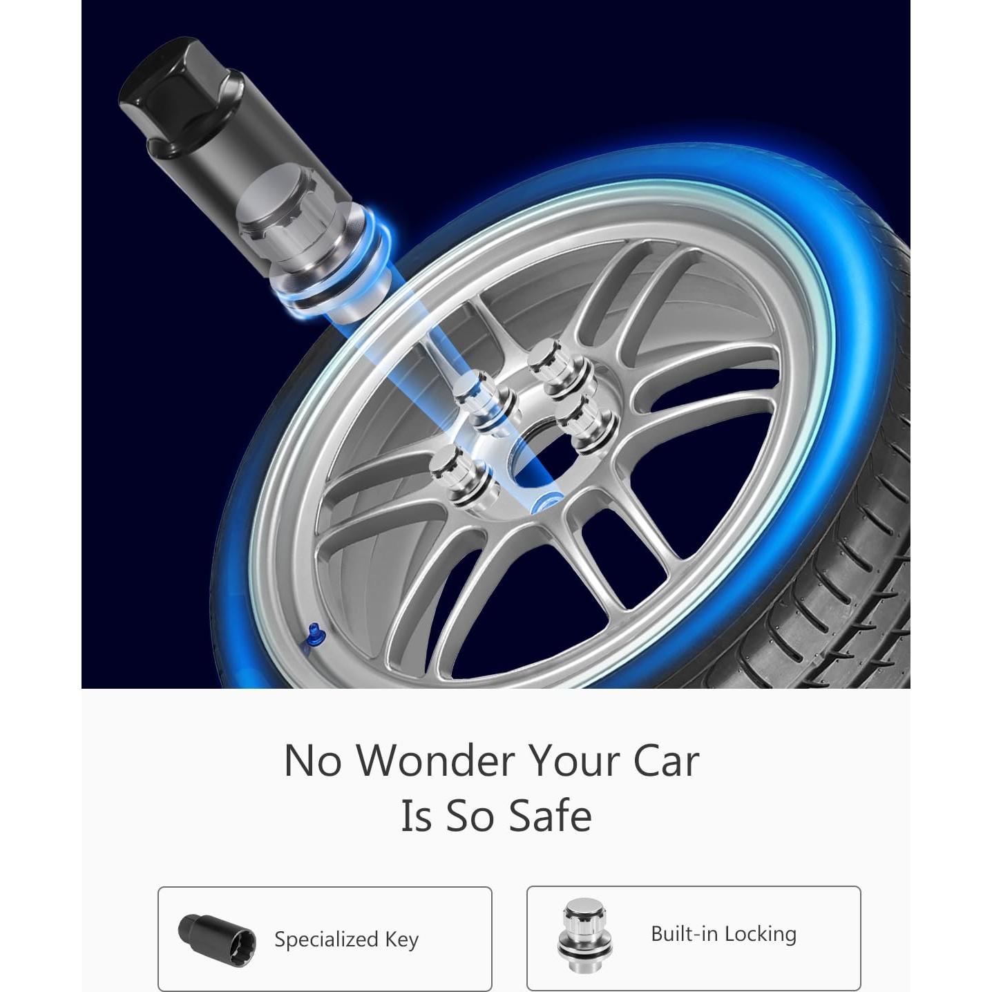 Tuercas de bloqueo de rueda M12x1.5 Maureen para Toyota y Lexus