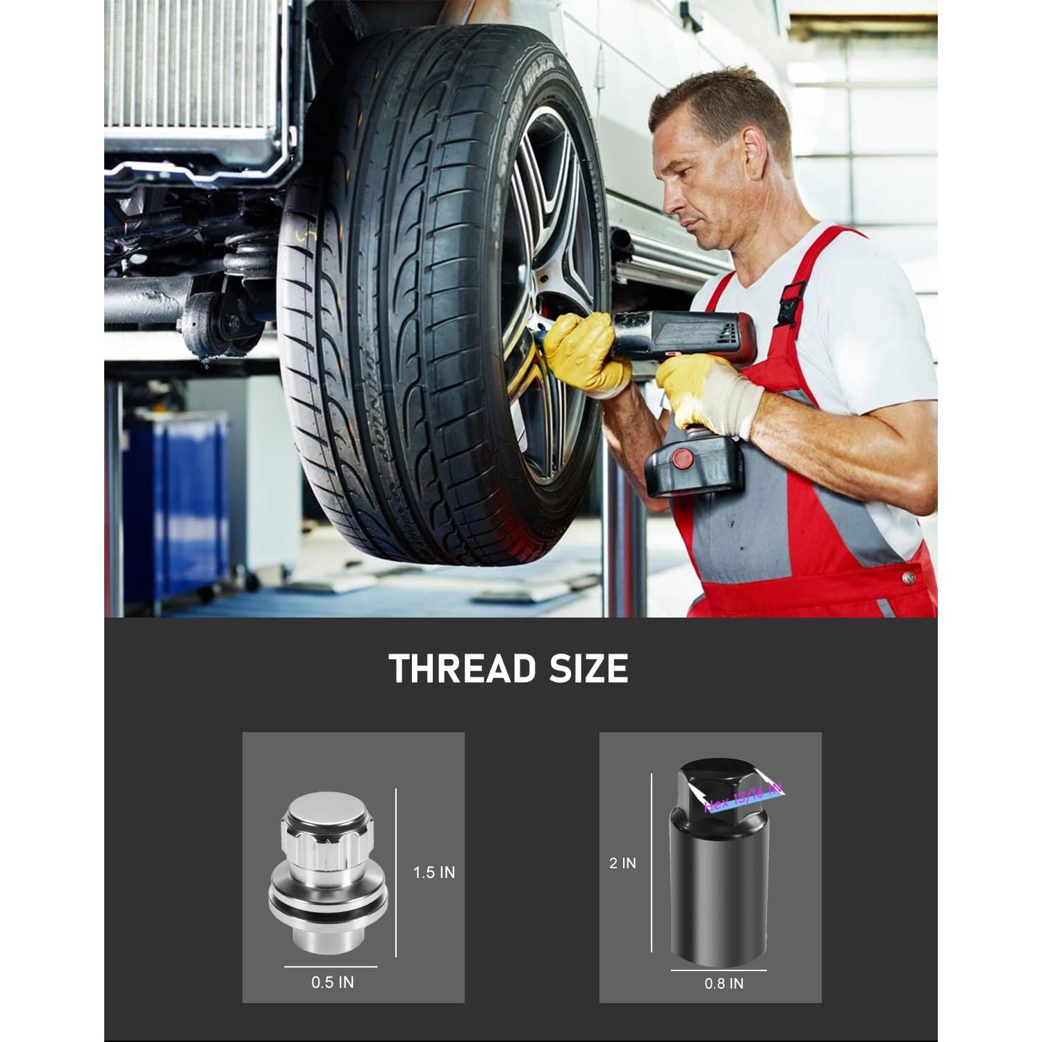 Tuercas de bloqueo de rueda M12x1.5 Maureen para Toyota y Lexus